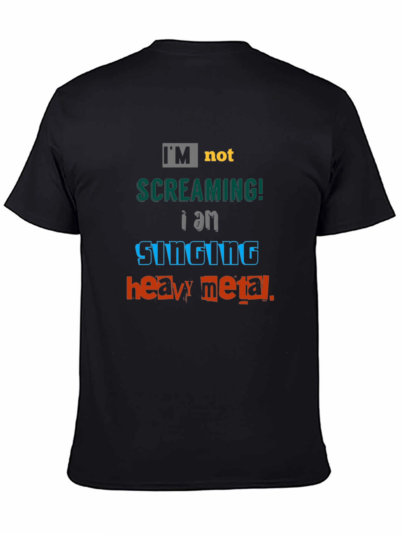 Heavy Metal Singing T-Shirt - Black Cotton Tee
