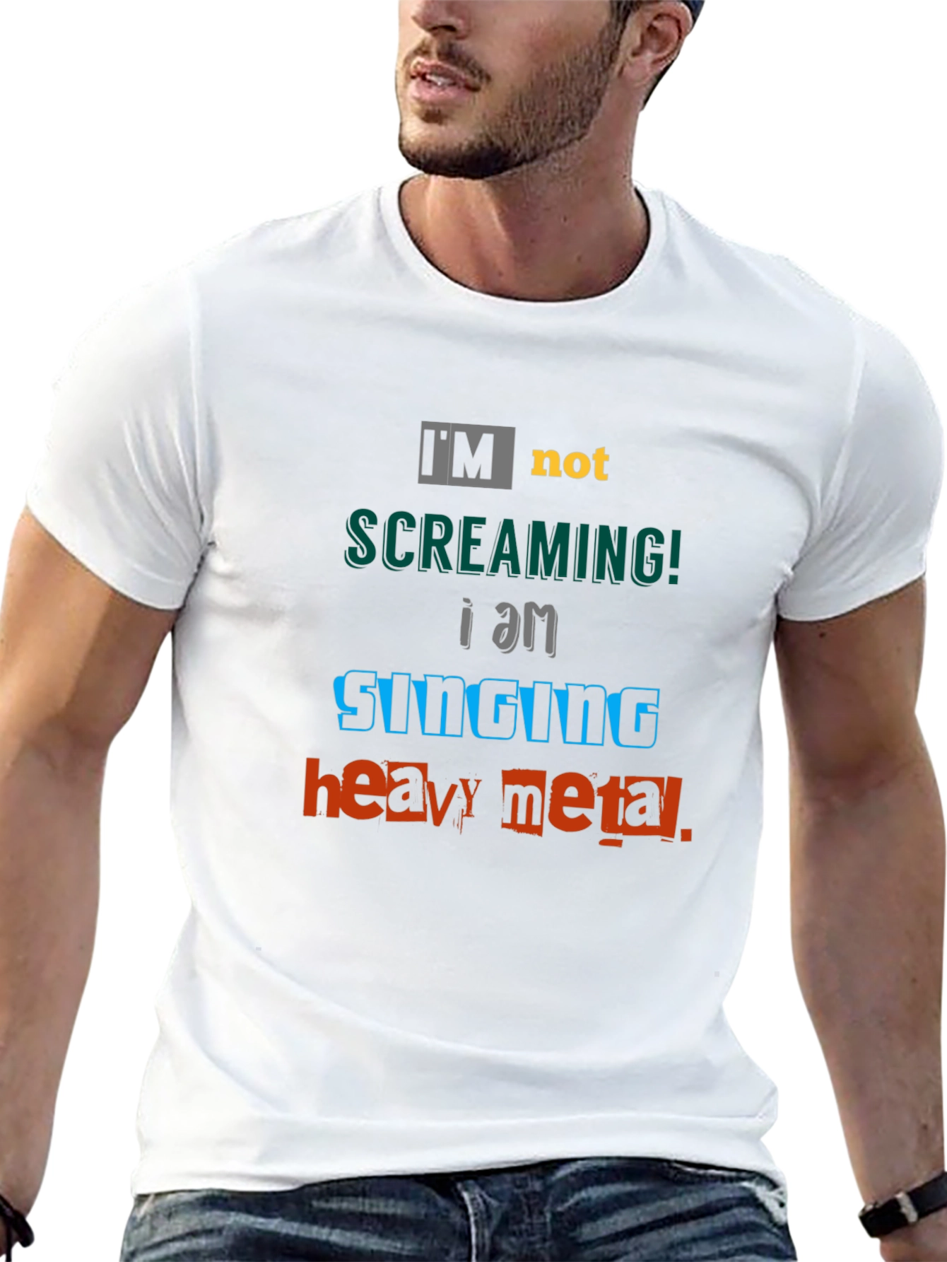 Heavy Metal Singing T-Shirt - Black Cotton Tee