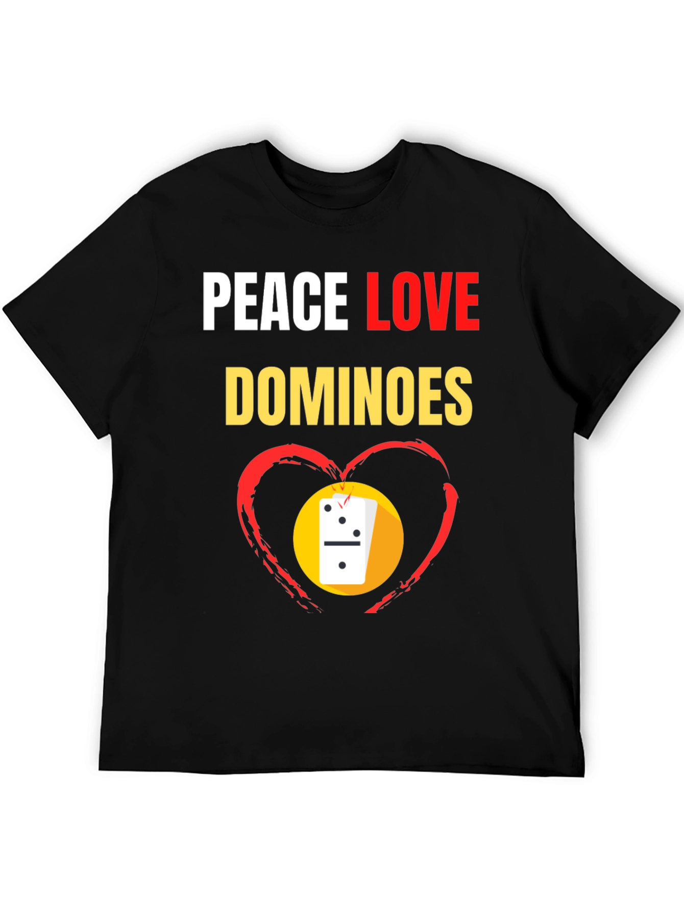 Peace Love Dominoes T-Shirt Domino Player Gift