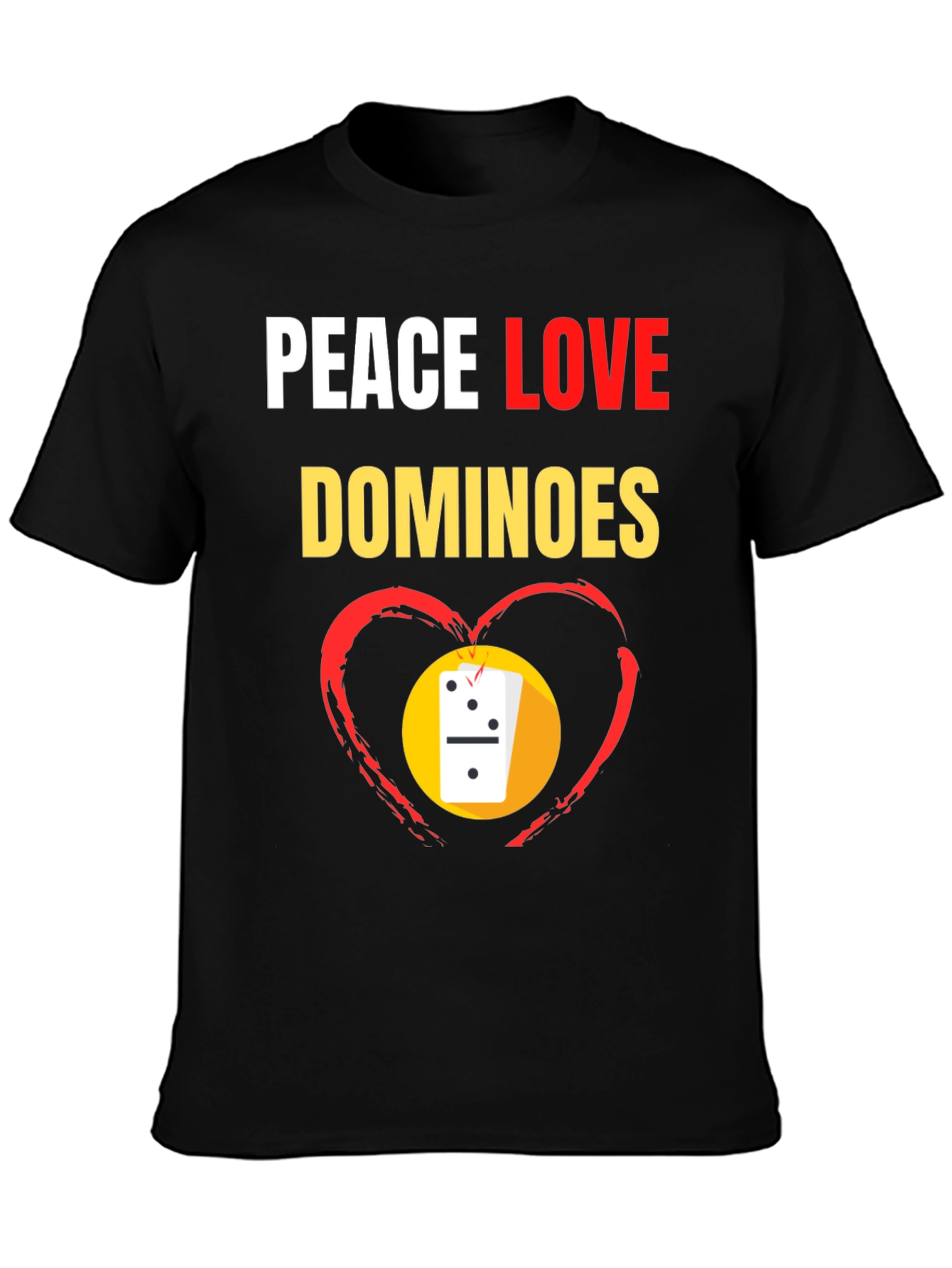 Peace Love Dominoes T-Shirt Domino Player Gift