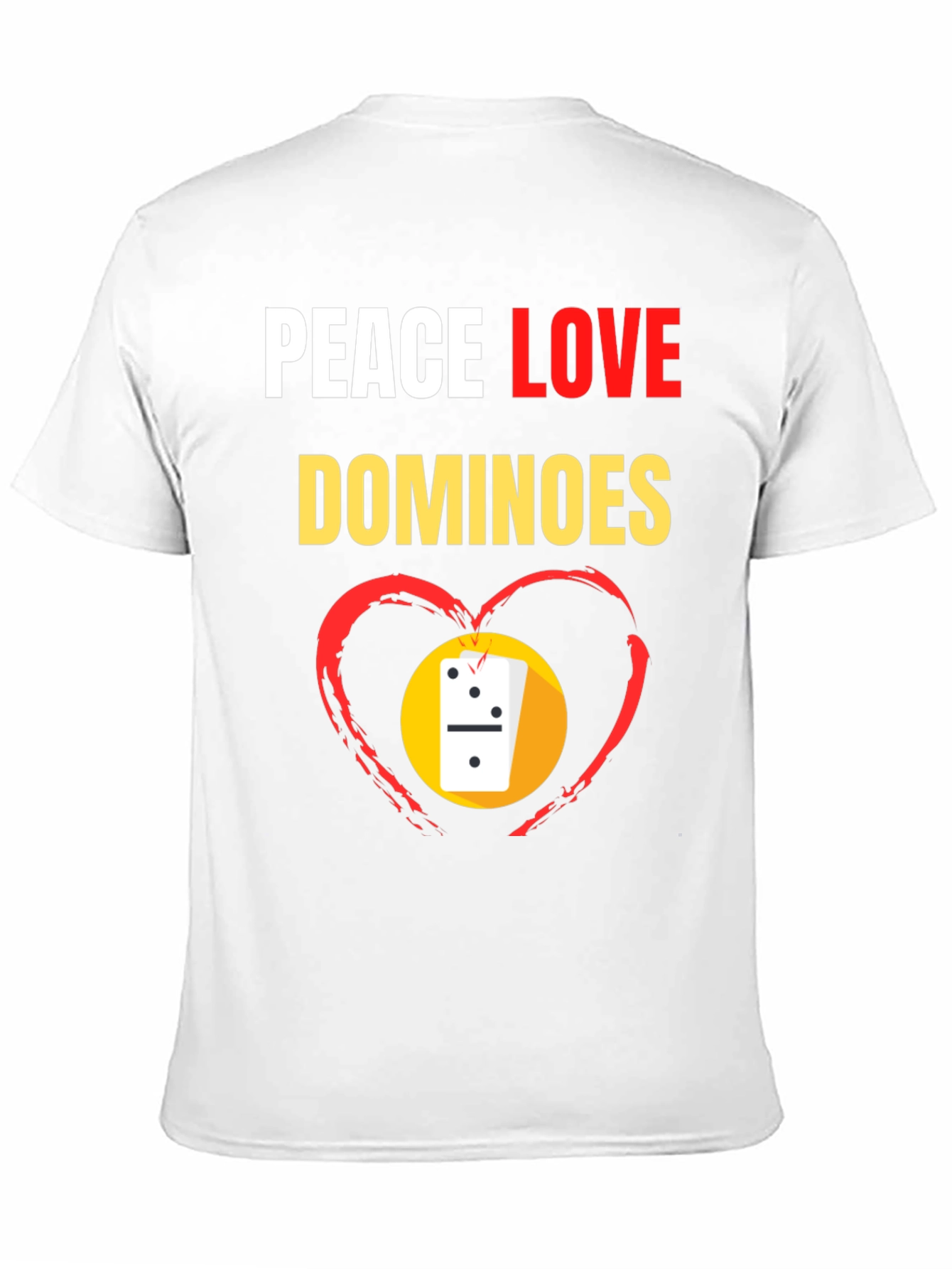 Peace Love Dominoes T-Shirt Domino Player Gift