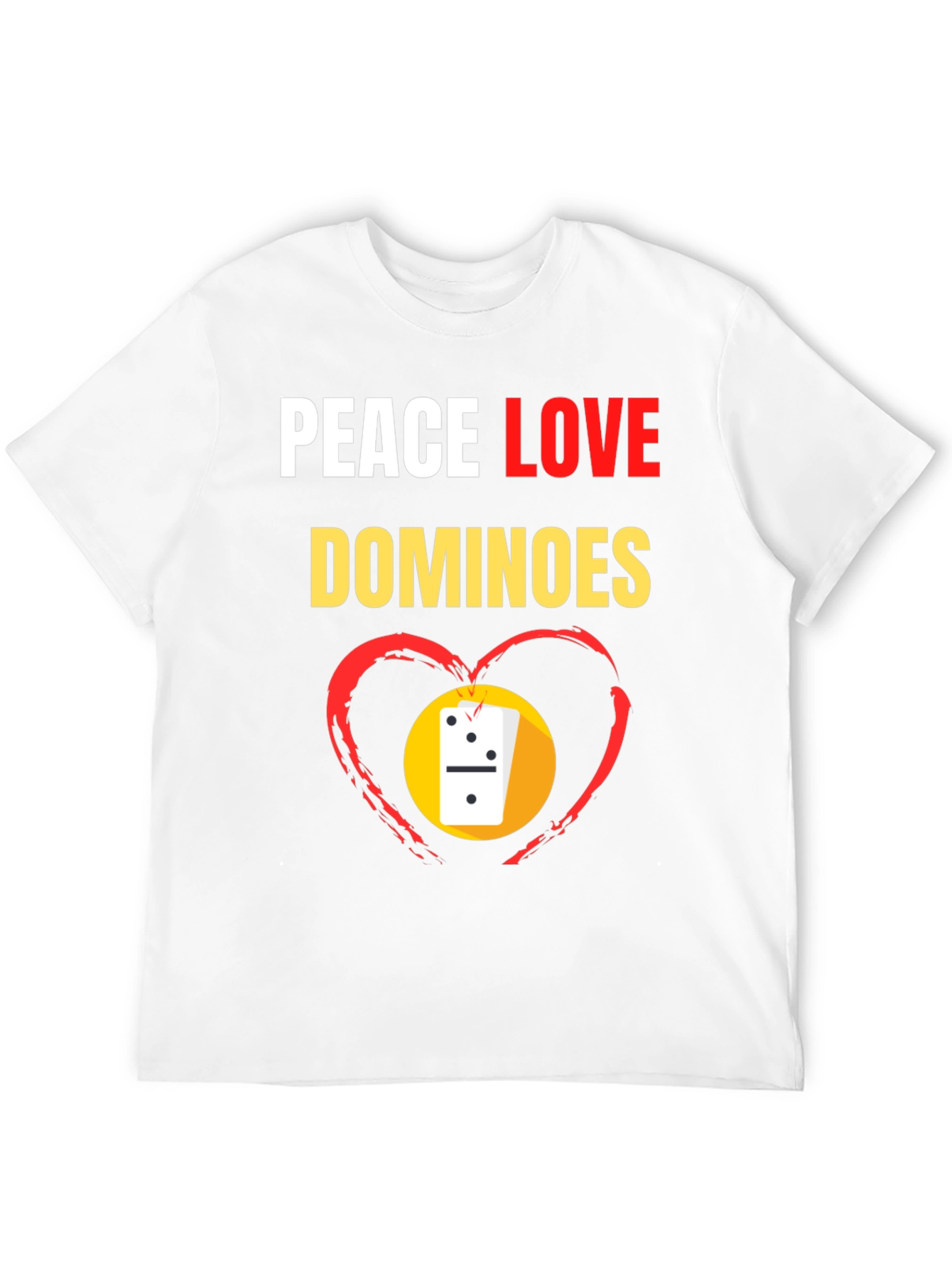 Peace Love Dominoes T-Shirt Domino Player Gift
