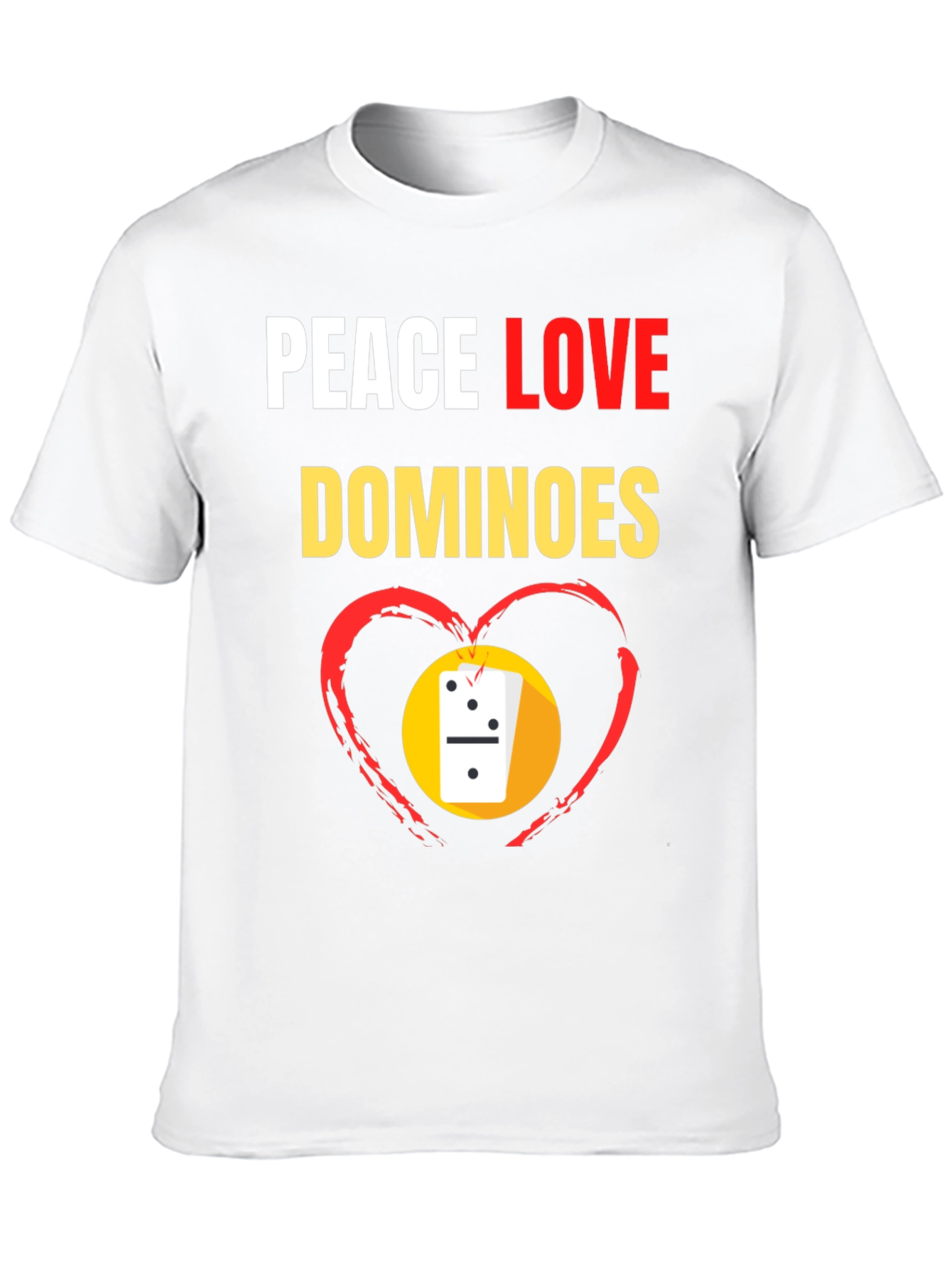 Peace Love Dominoes T-Shirt Domino Player Gift