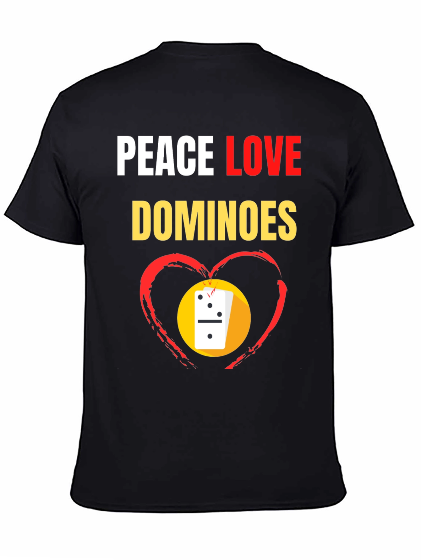 Peace Love Dominoes T-Shirt Domino Player Gift
