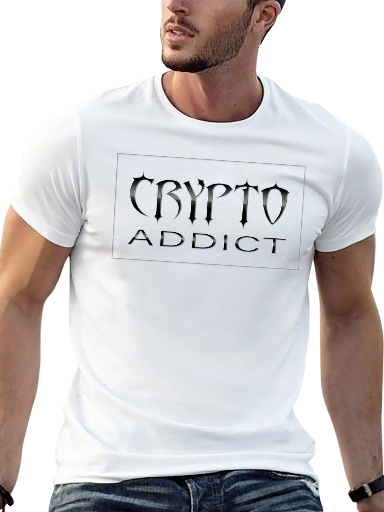 Crypto Addict Black T-Shirt | Digital Currency Apparel