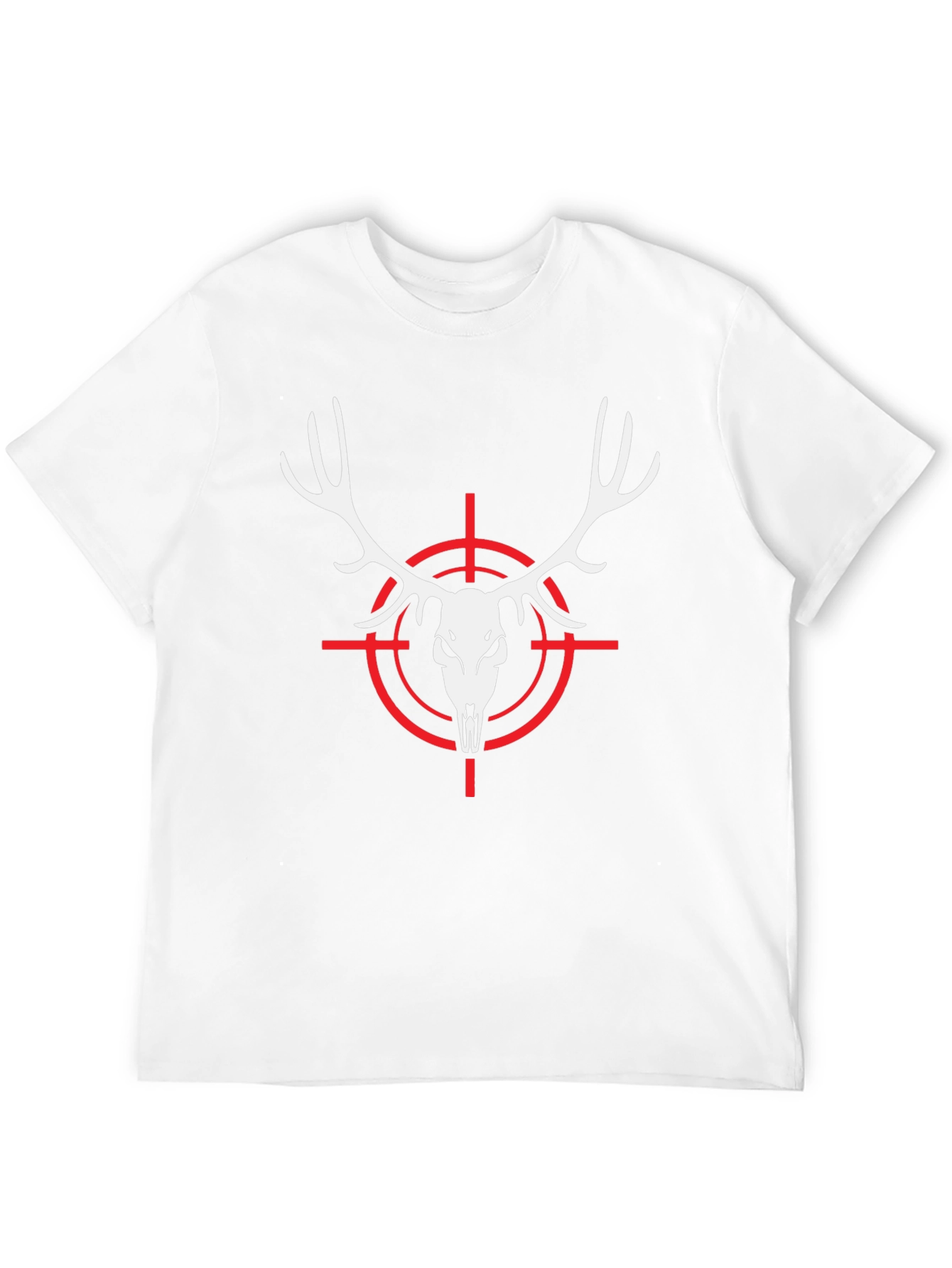 Deer Skull Target Black T-Shirt Hunting