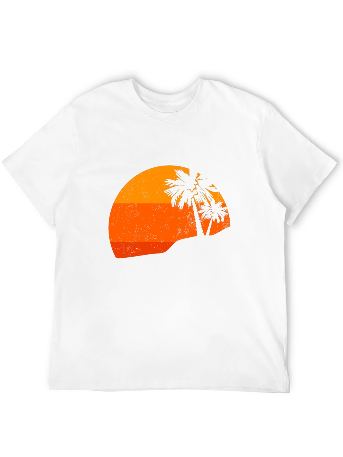 Retro Sunset Palm Tee - Black
