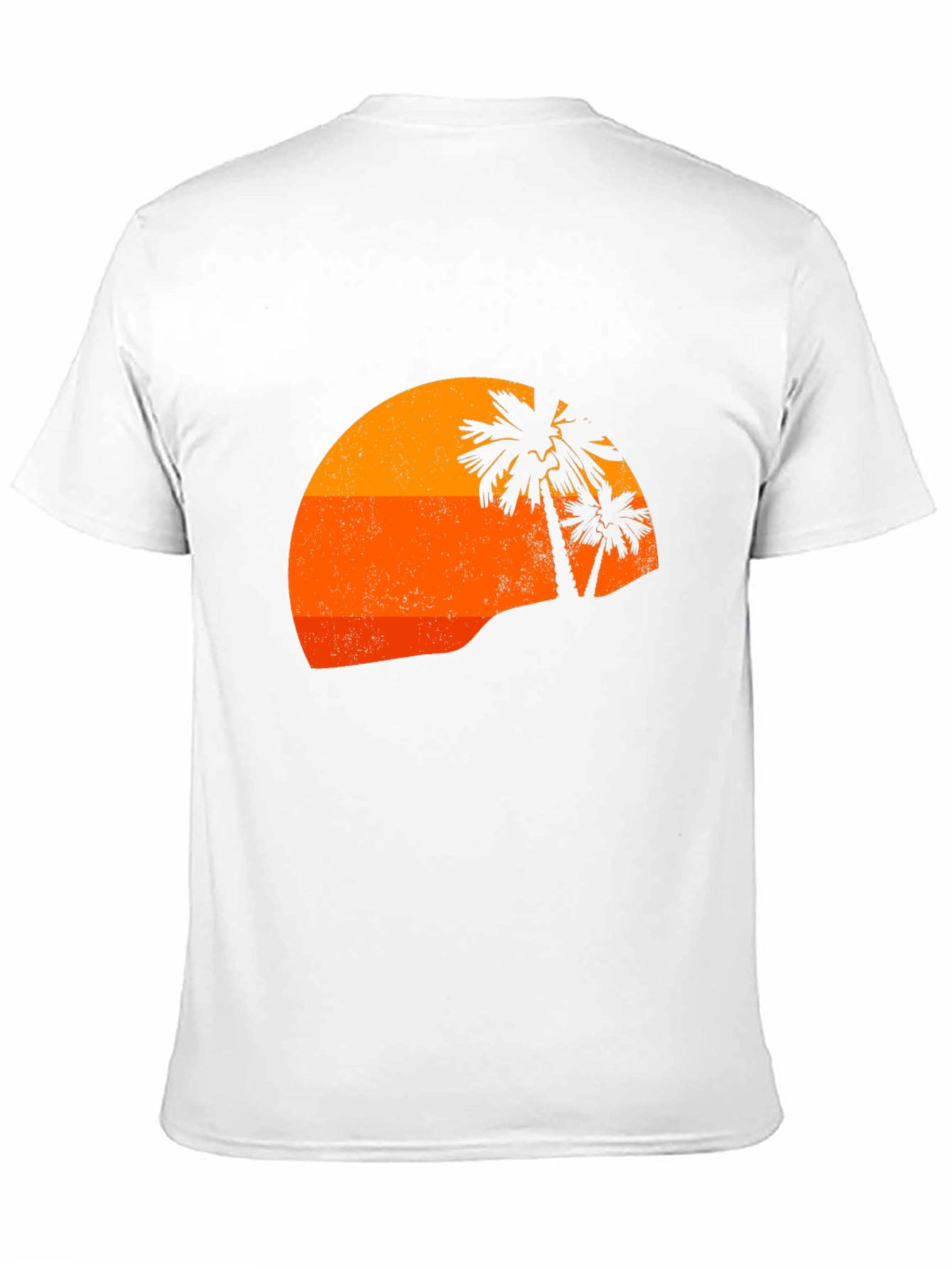 Retro Sunset Palm Tee - Black