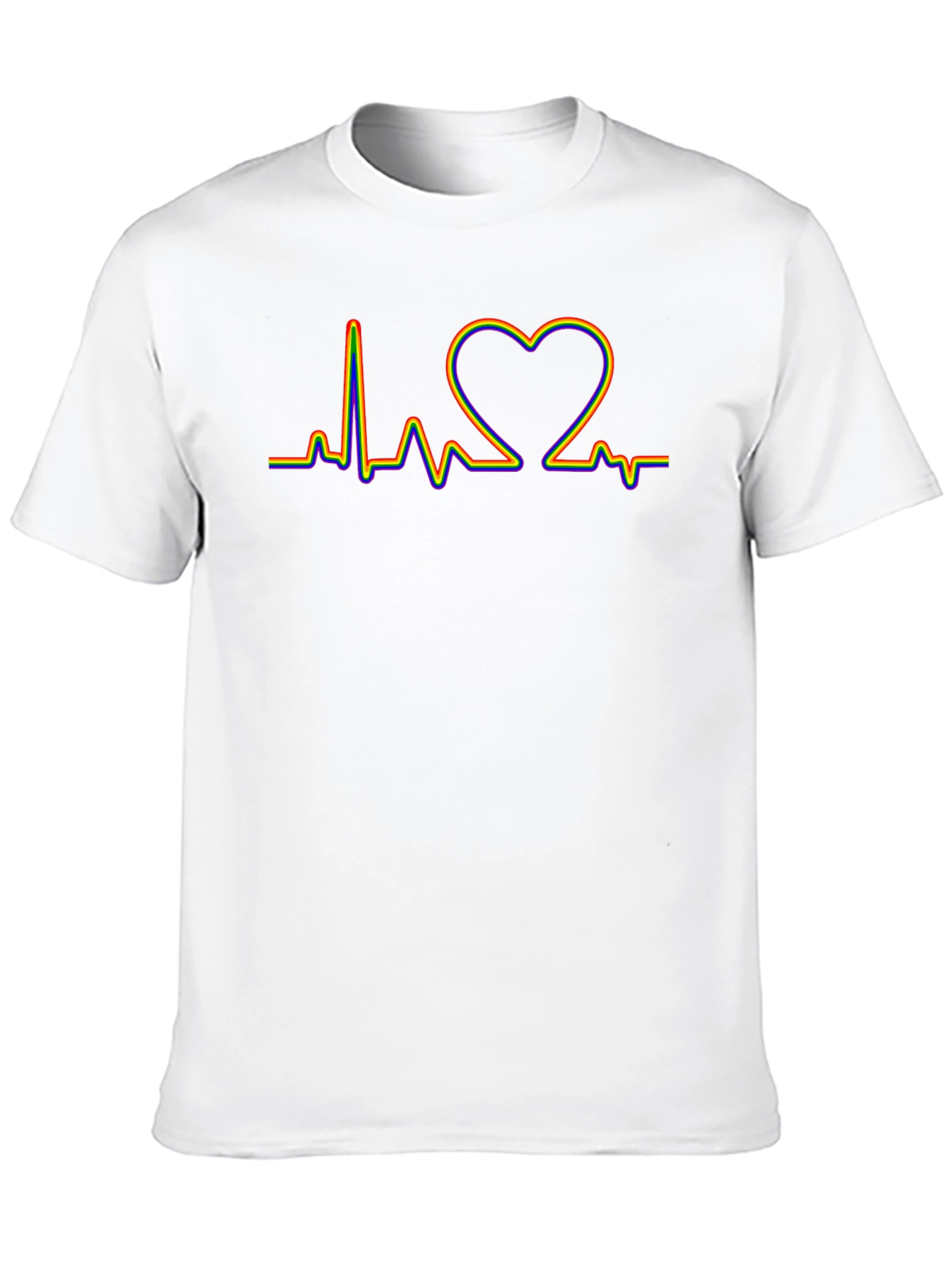 LGBT Heartbeat Pride T-Shirt - Black