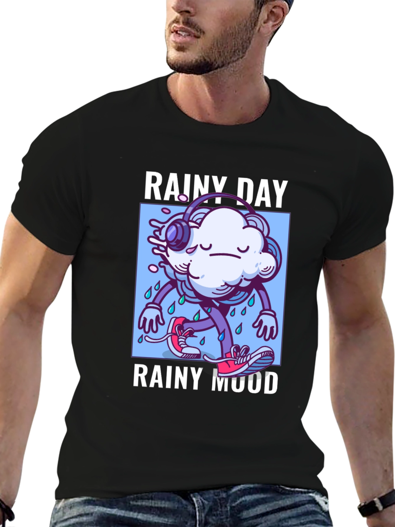 Rainy Day Mood Graphic T-Shirt