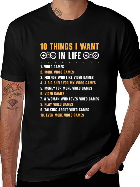 Gamers Wishlist Graphic T-Shirt