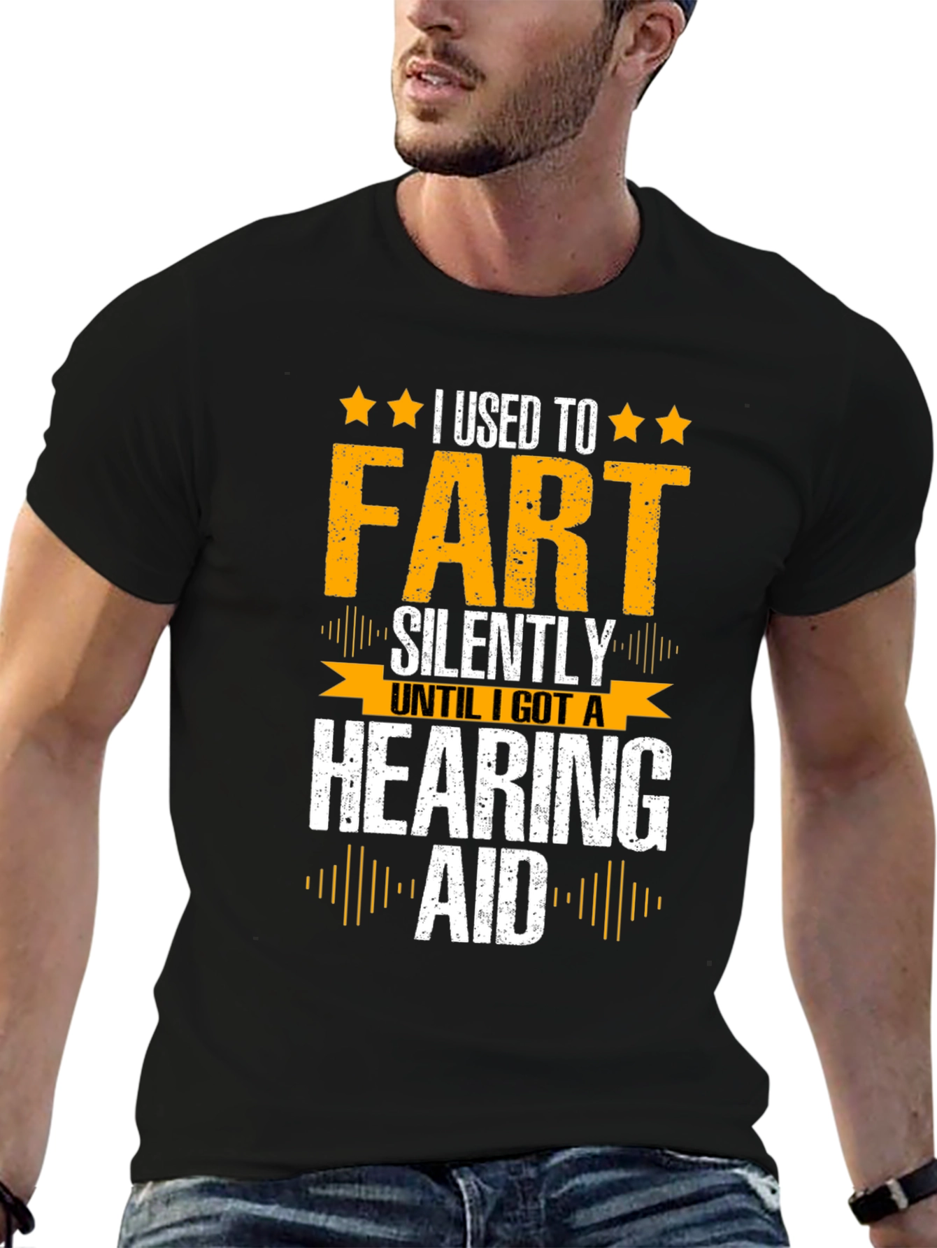 Funny Hearing Aid T-Shirt: I Used To Fart Silently
