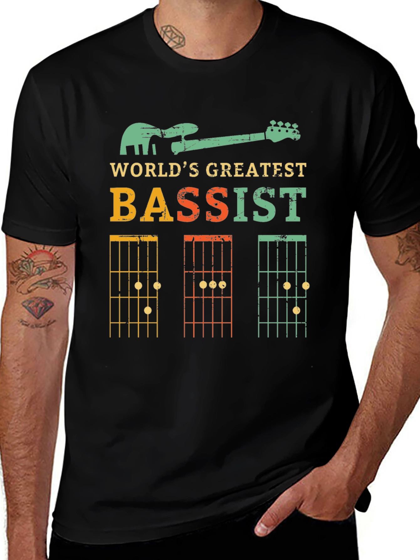 Worlds Greatest Bassist T-Shirt - Musician Graphic Tee