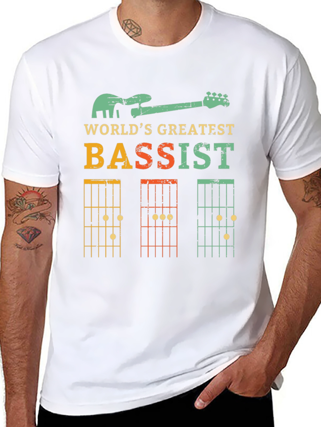 Worlds Greatest Bassist T-Shirt - Musician Graphic Tee