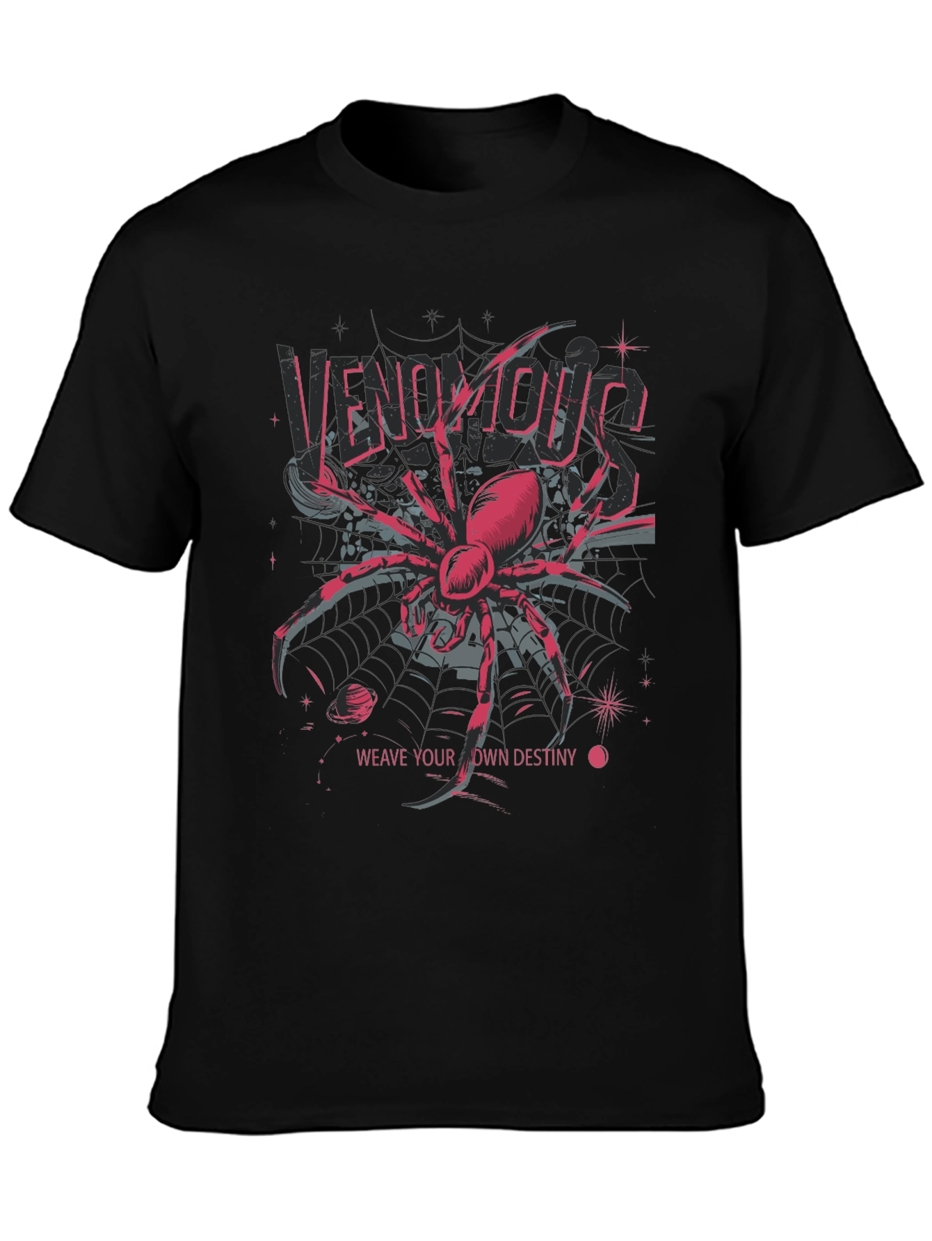 Venomous Spider Graphic Tee - Weave Your Own Destiny