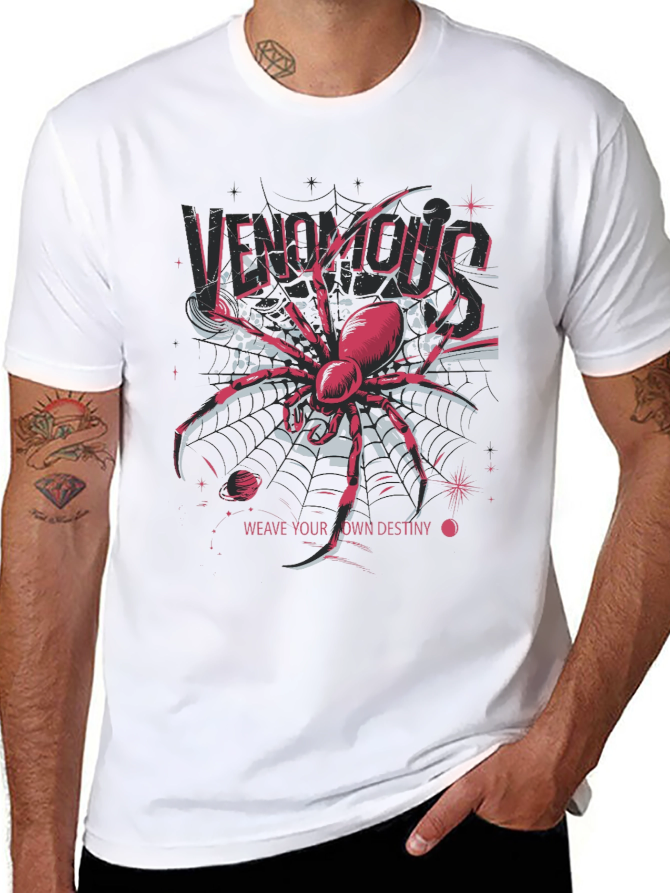 Venomous Spider Graphic Tee - Weave Your Own Destiny