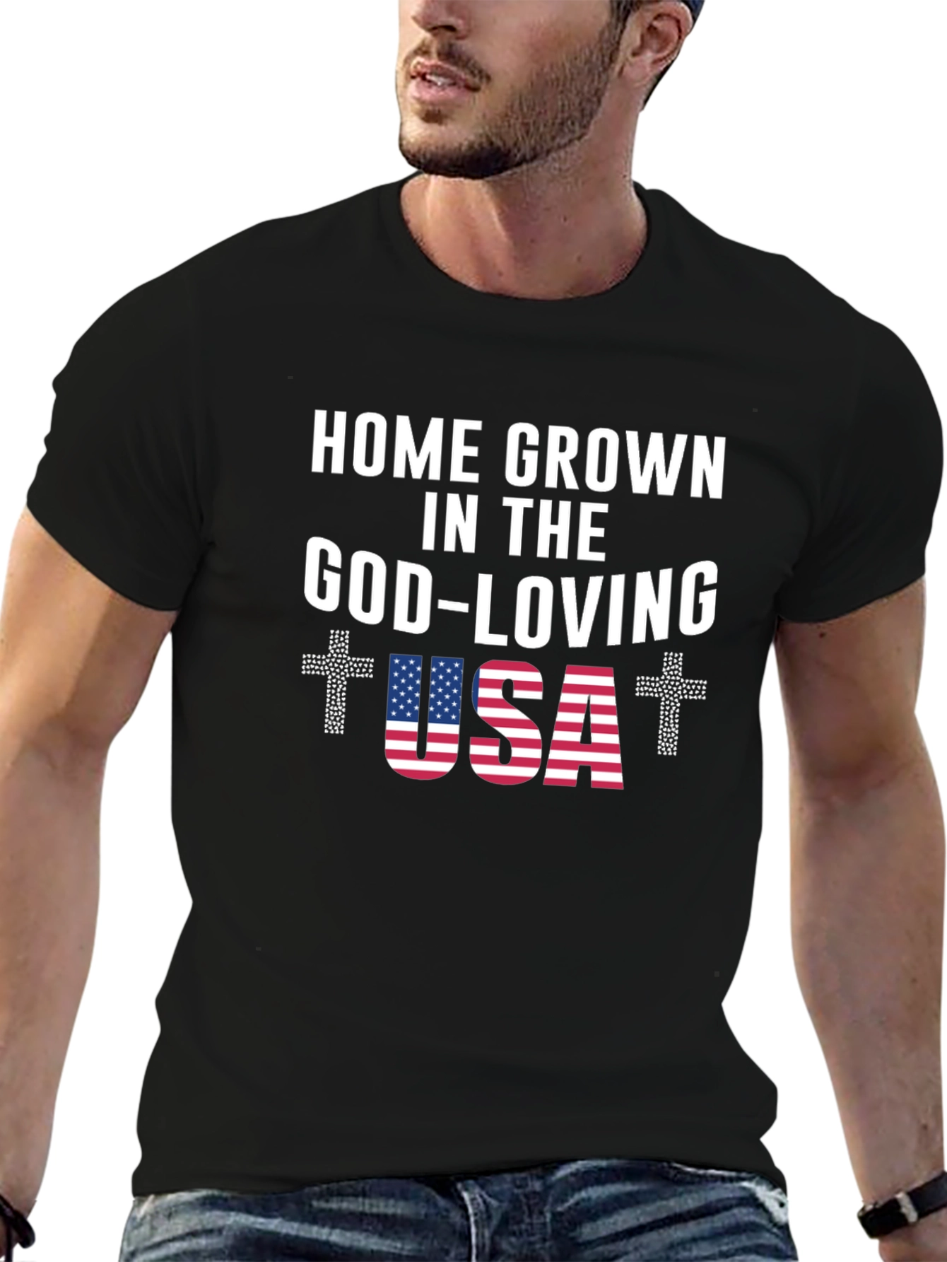 Home Grown God-Loving USA Graphic Tee