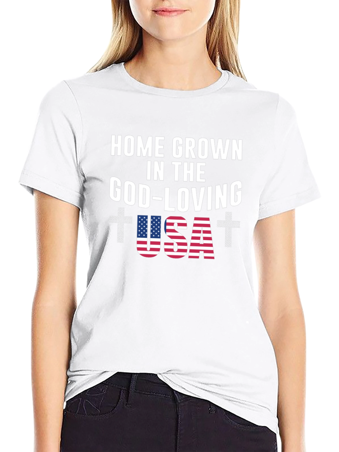 Home Grown God-Loving USA Graphic Tee