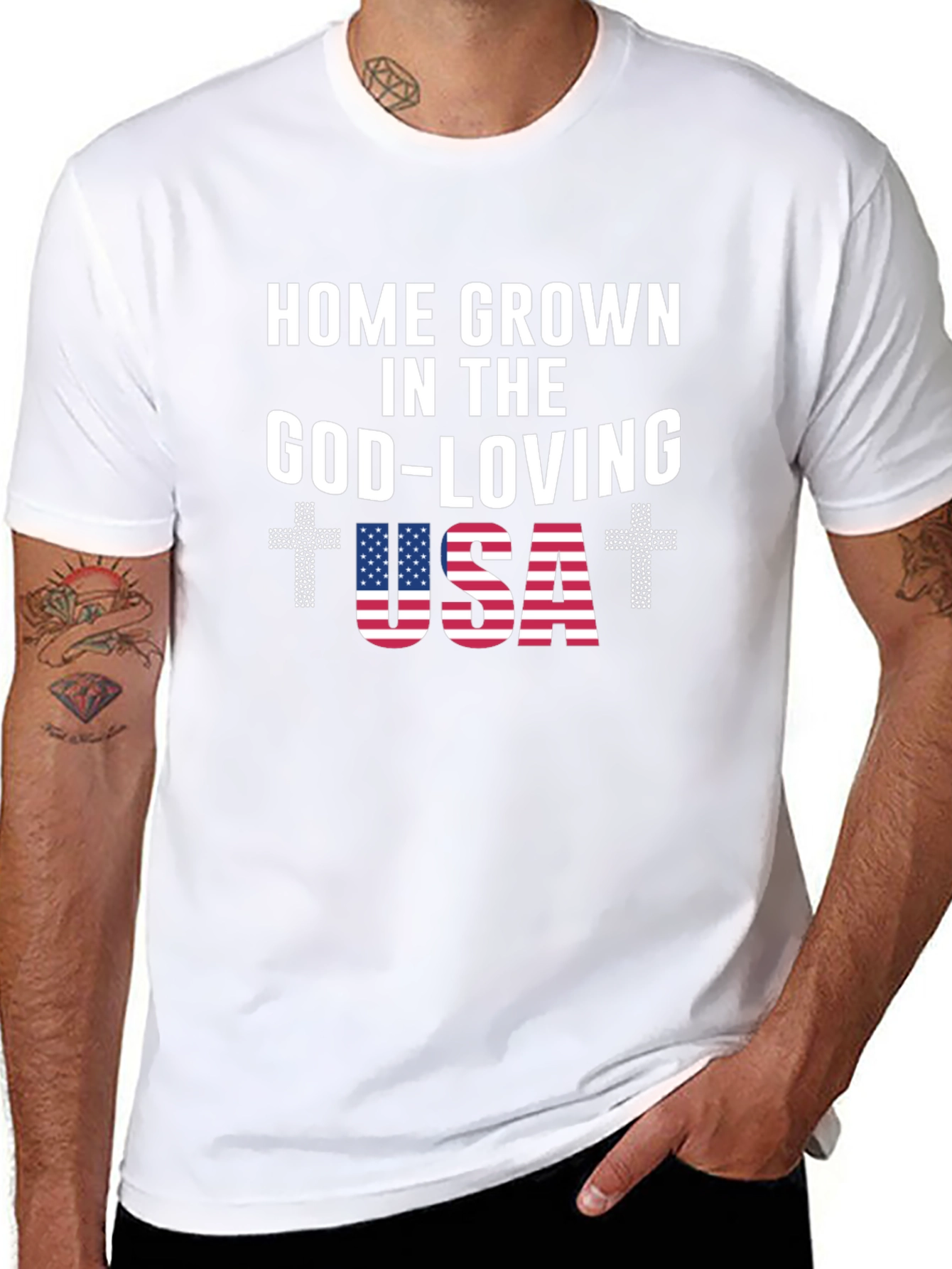 Home Grown God-Loving USA Graphic Tee