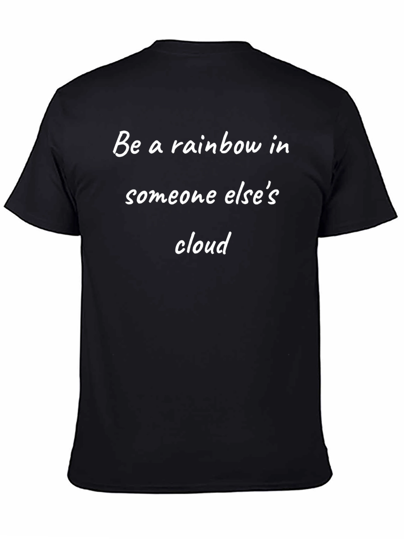 Inspirational Rainbow Black Cotton T-Shirt