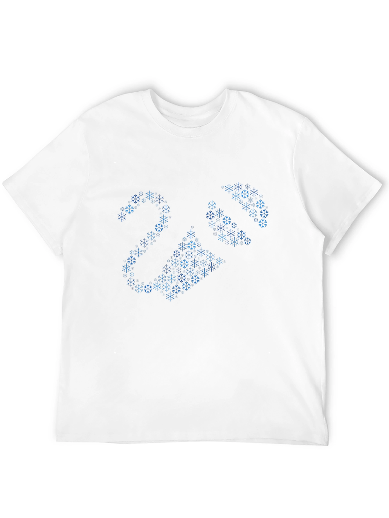 Snowflake Pattern Black T-Shirt
