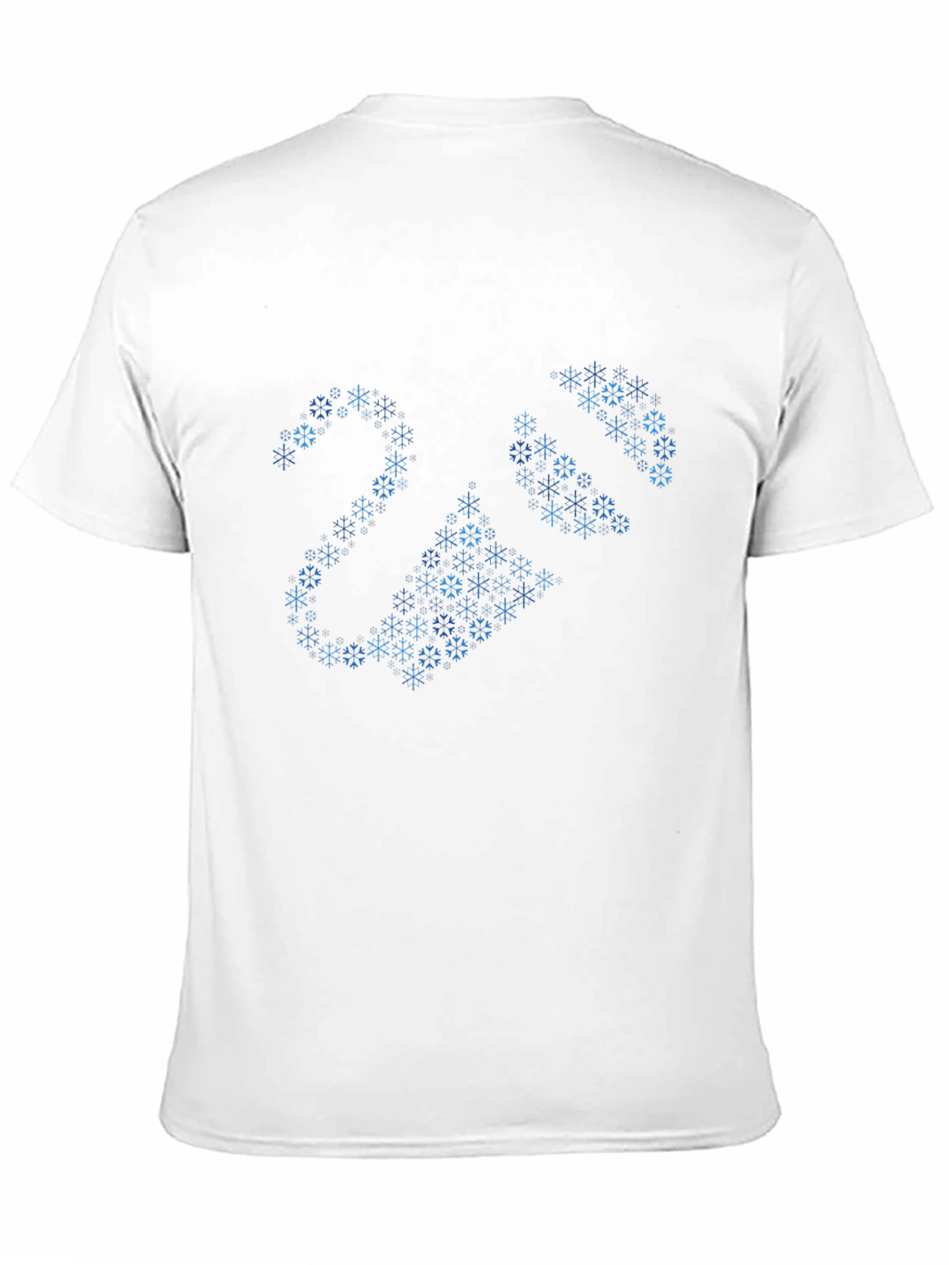 Snowflake Pattern Black T-Shirt