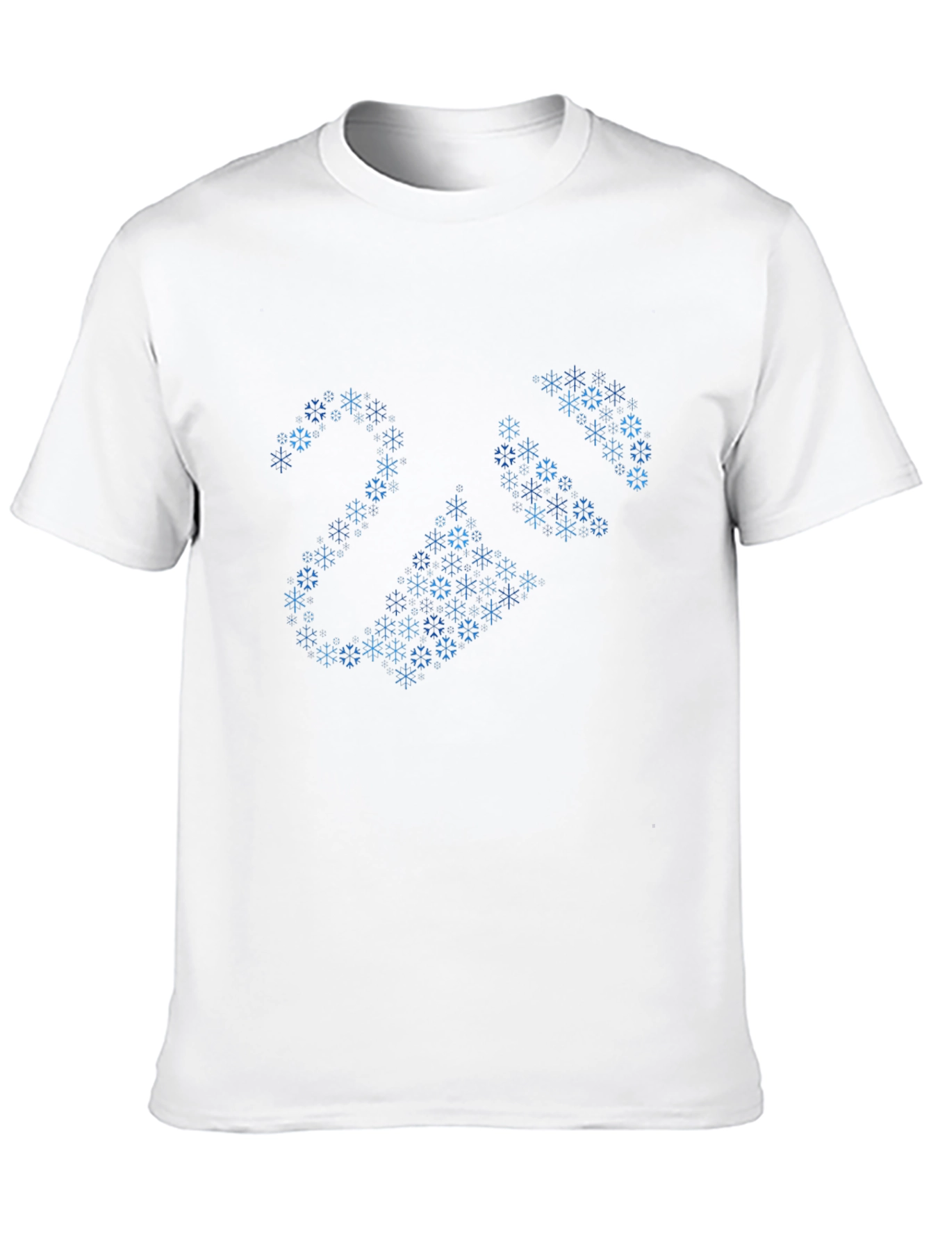 Snowflake Pattern Black T-Shirt