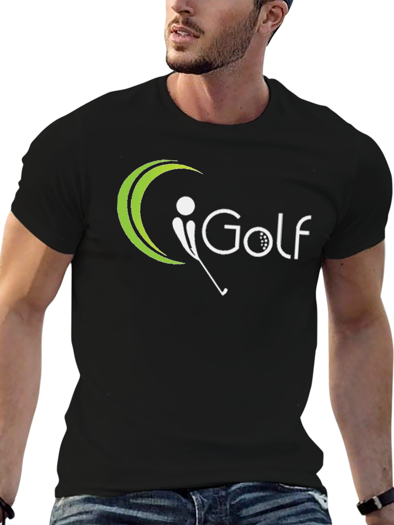 Mens Black iGolf Graphic Tee