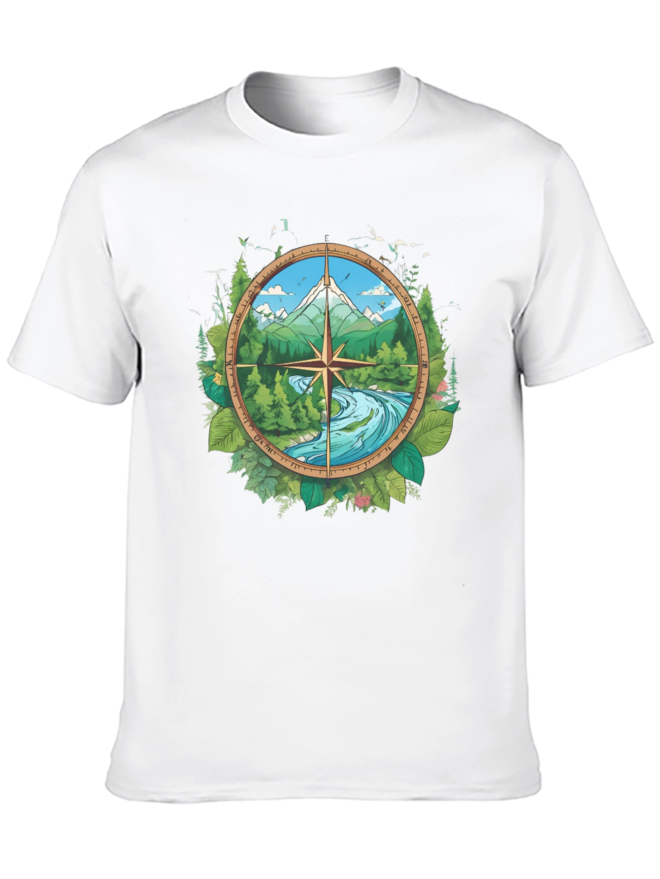 Nature Compass Graphic Black T-Shirt