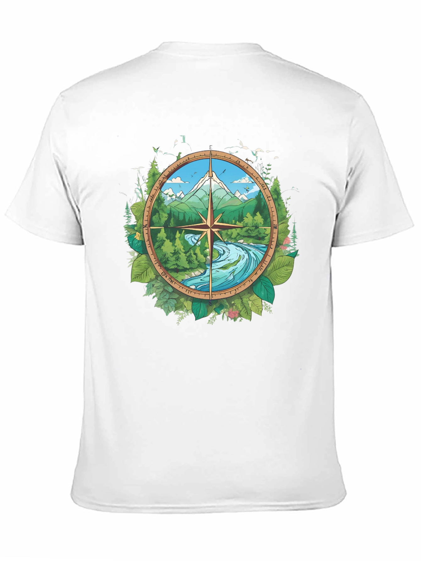 Nature Compass Graphic Black T-Shirt