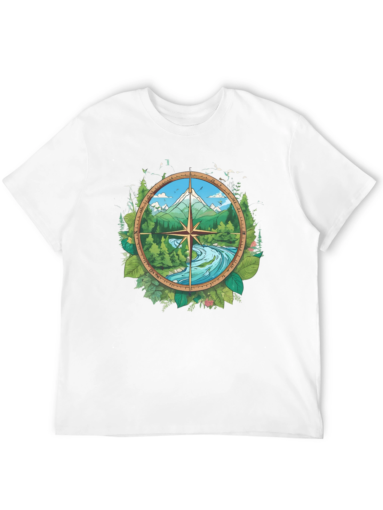 Nature Compass Graphic Black T-Shirt