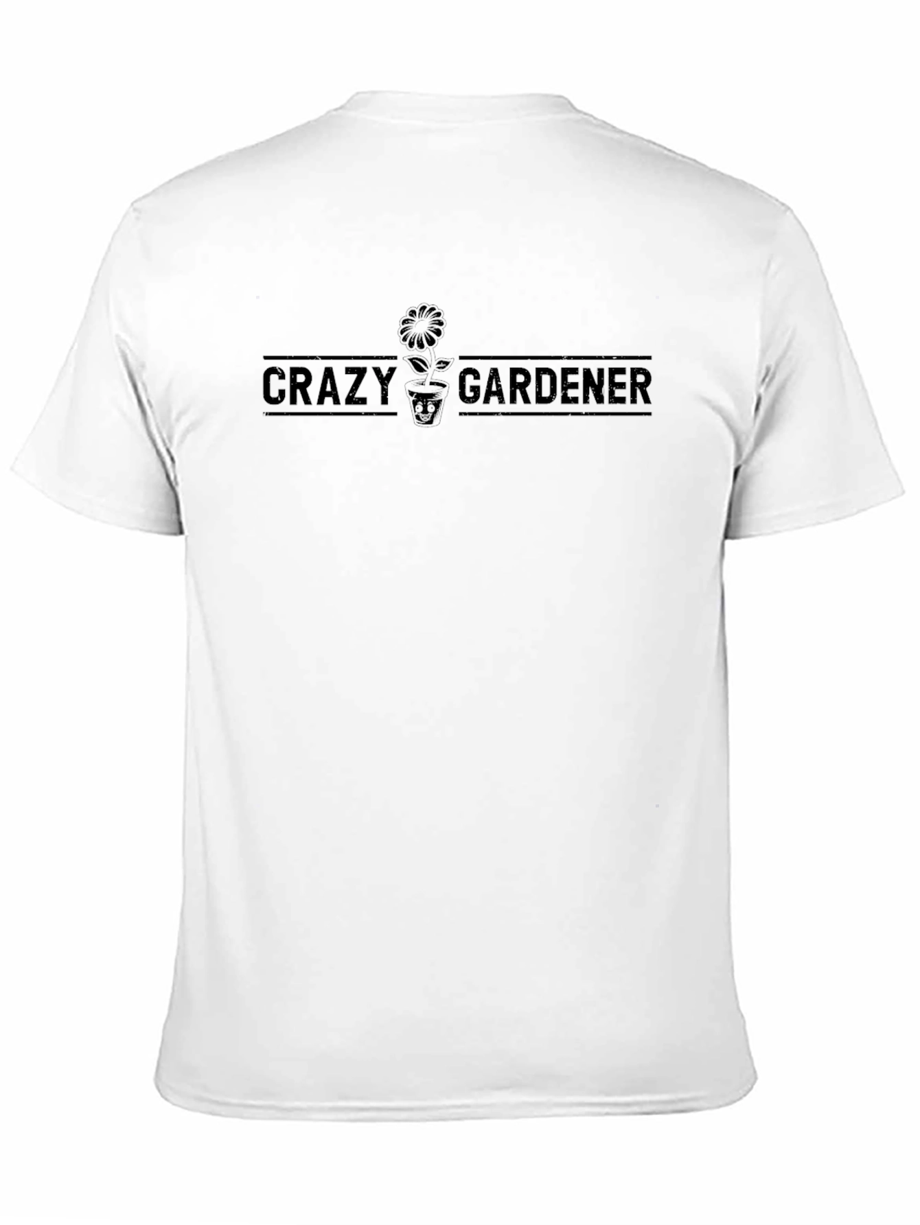 Crazy Gardener Graphic T-Shirt - Black Cotton Tee