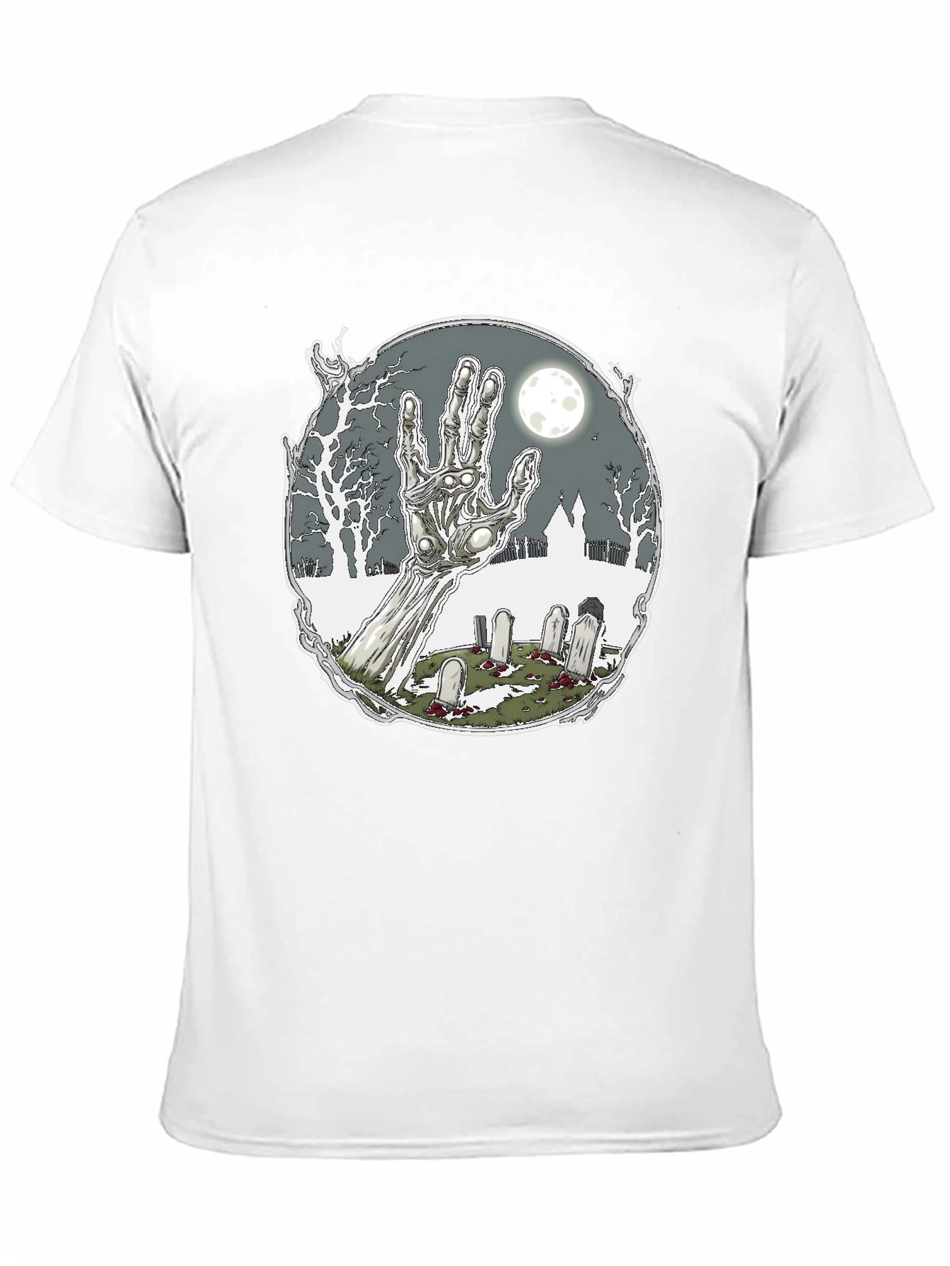 Zombie Hand Graveyard Graphic Tee - Black