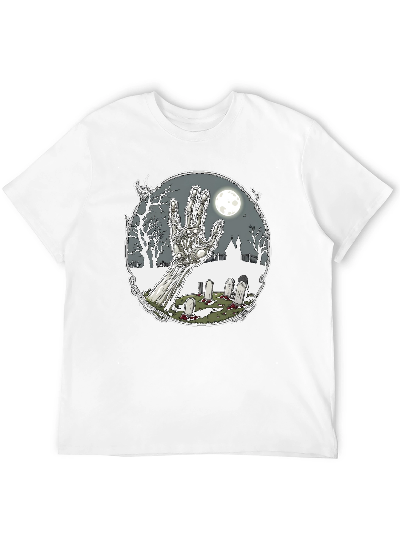 Zombie Hand Graveyard Graphic Tee - Black