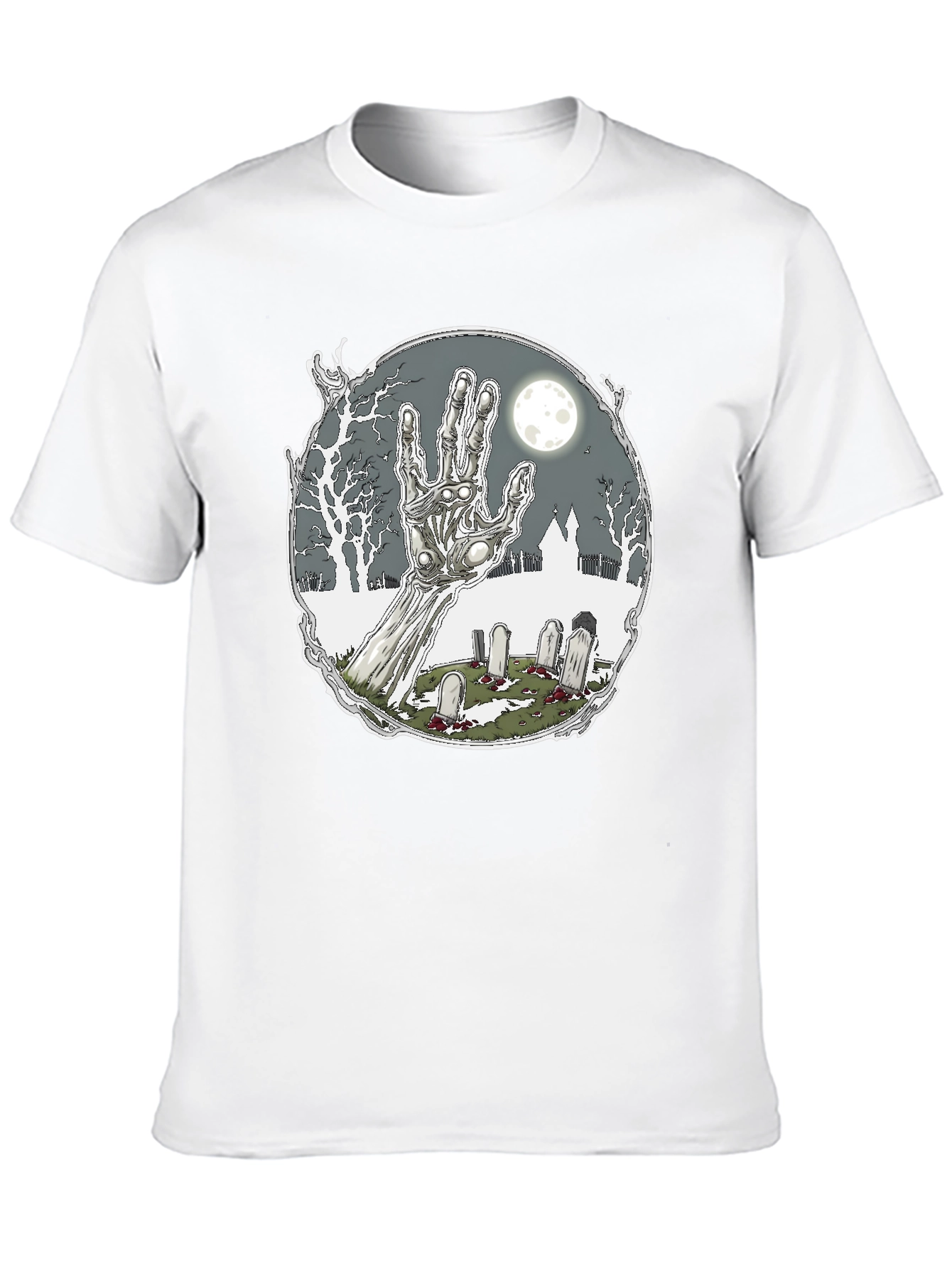 Zombie Hand Graveyard Graphic Tee - Black