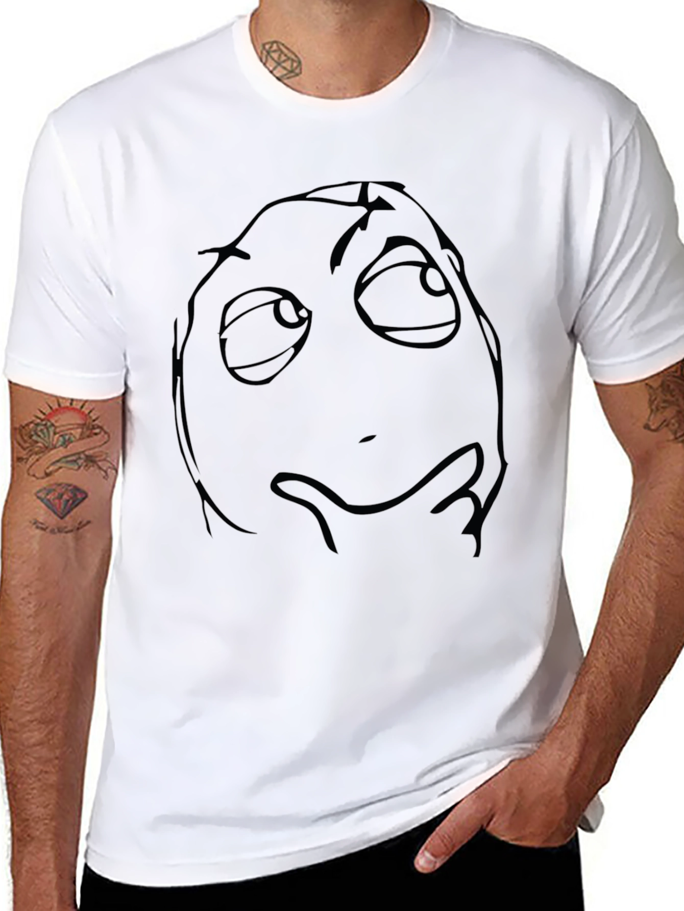 Black T-Shirt with Internet Meme Design