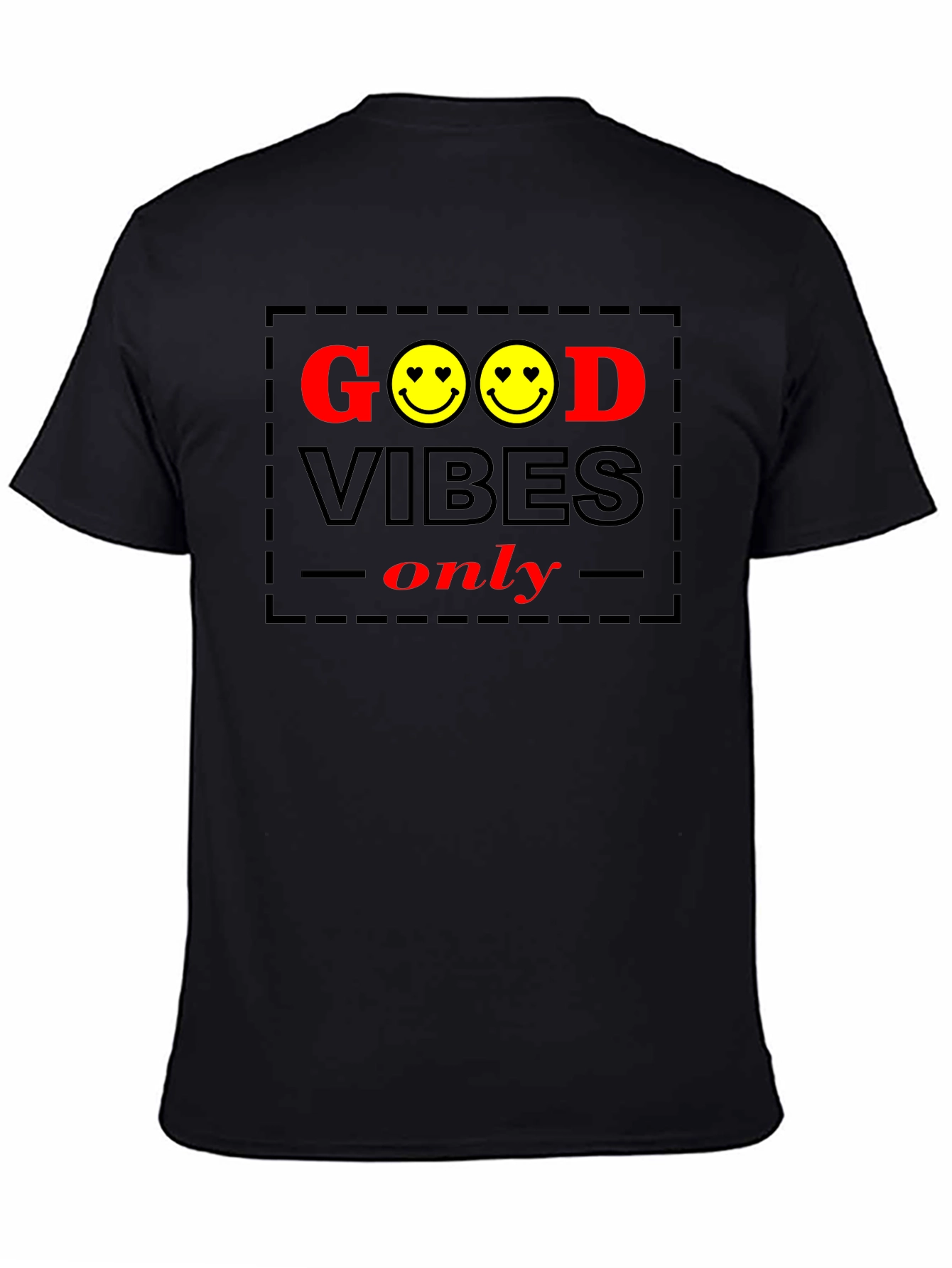 Good Vibes Only Graphic Tee - Black Cotton T-Shirt