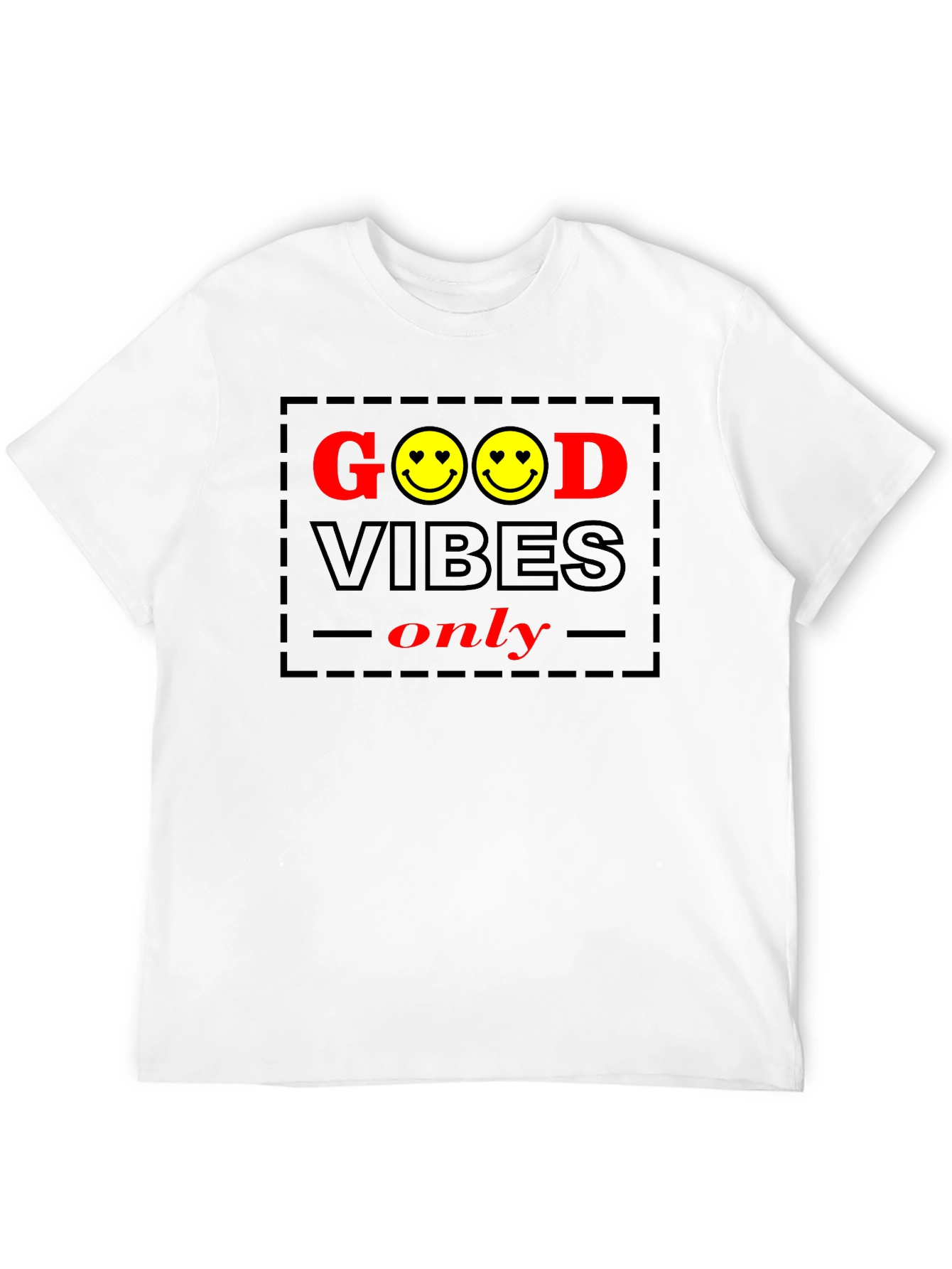 Good Vibes Only Graphic Tee - Black Cotton T-Shirt