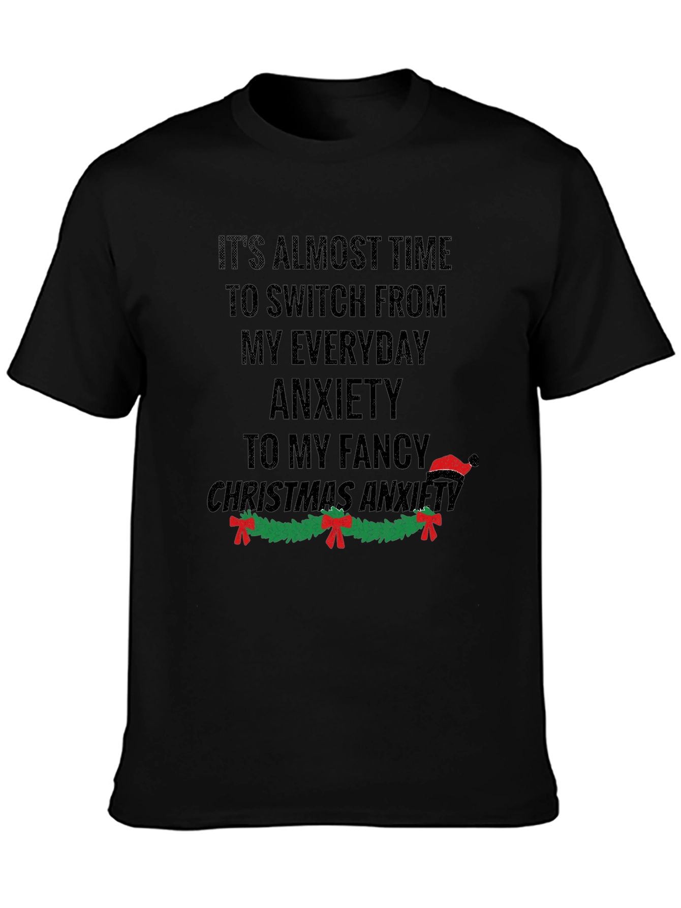 Funny Christmas Anxiety Graphic T-Shirt