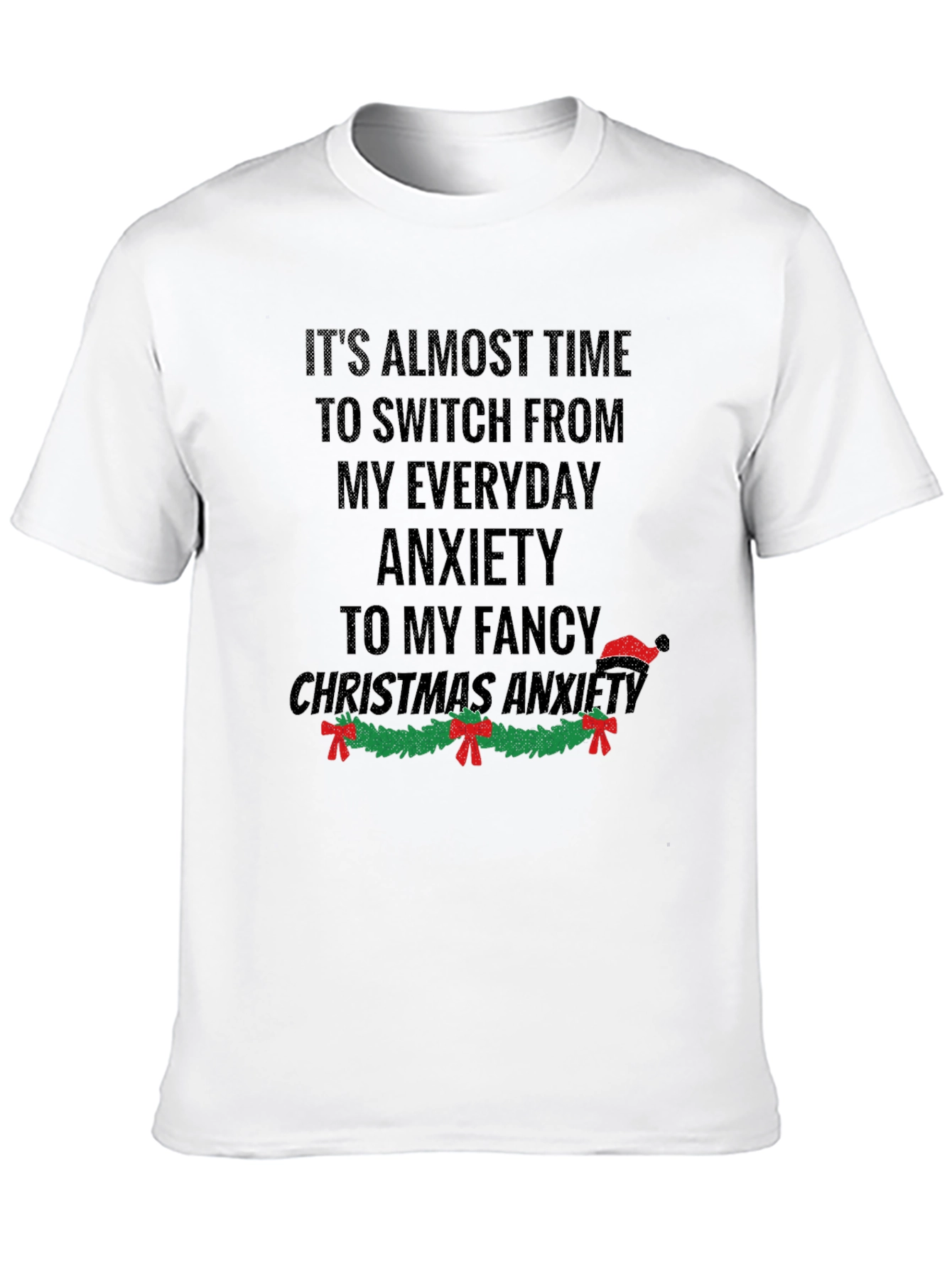 Funny Christmas Anxiety Graphic T-Shirt