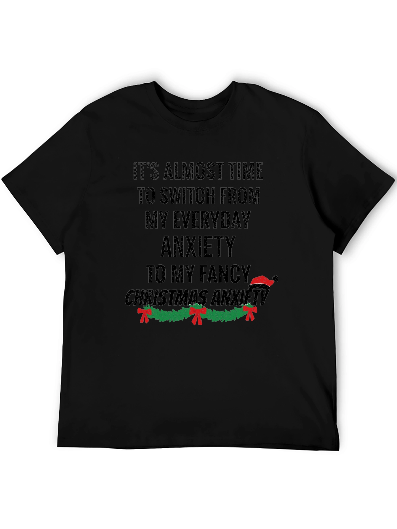 Funny Christmas Anxiety Graphic T-Shirt