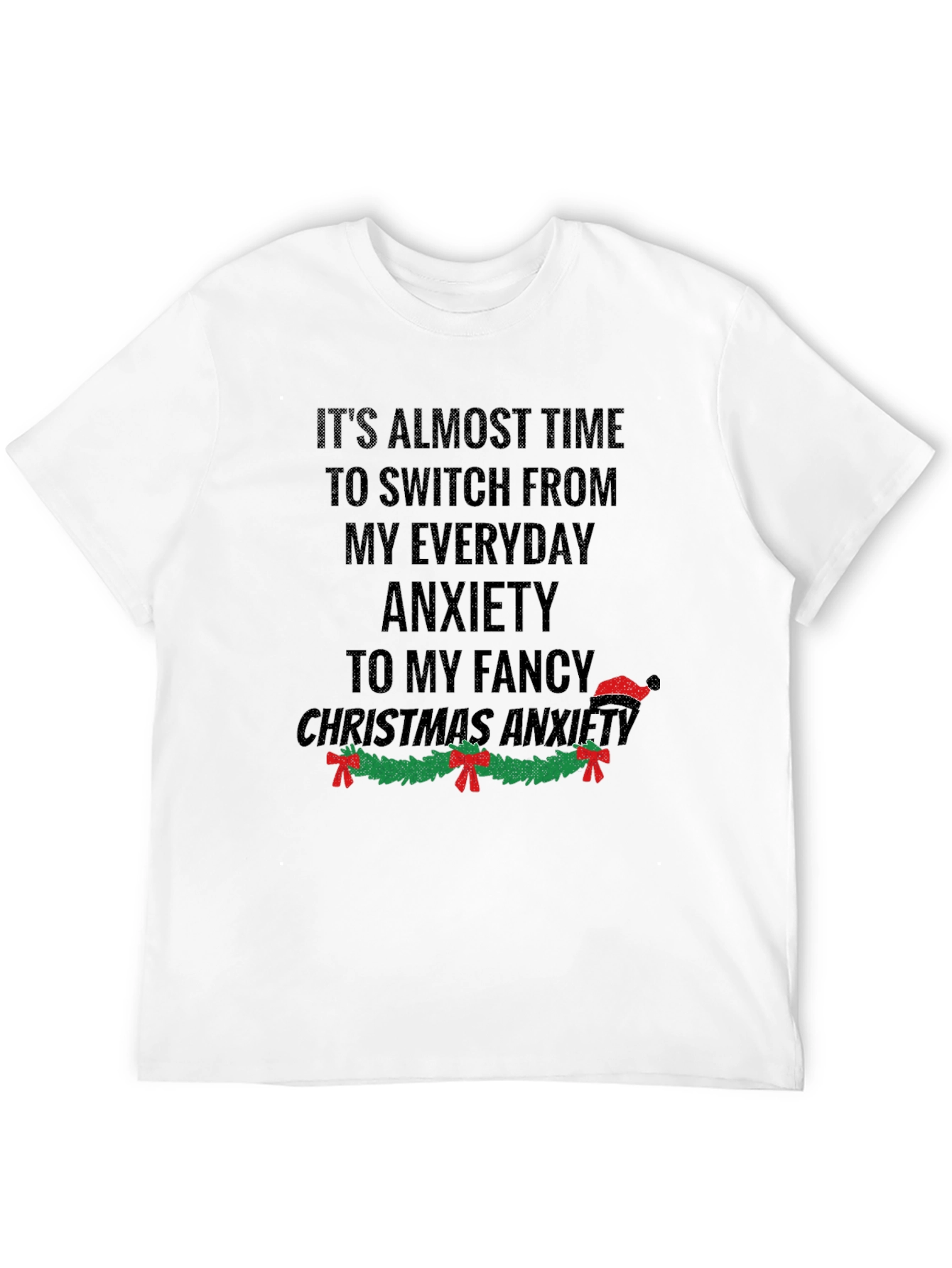 Funny Christmas Anxiety Graphic T-Shirt
