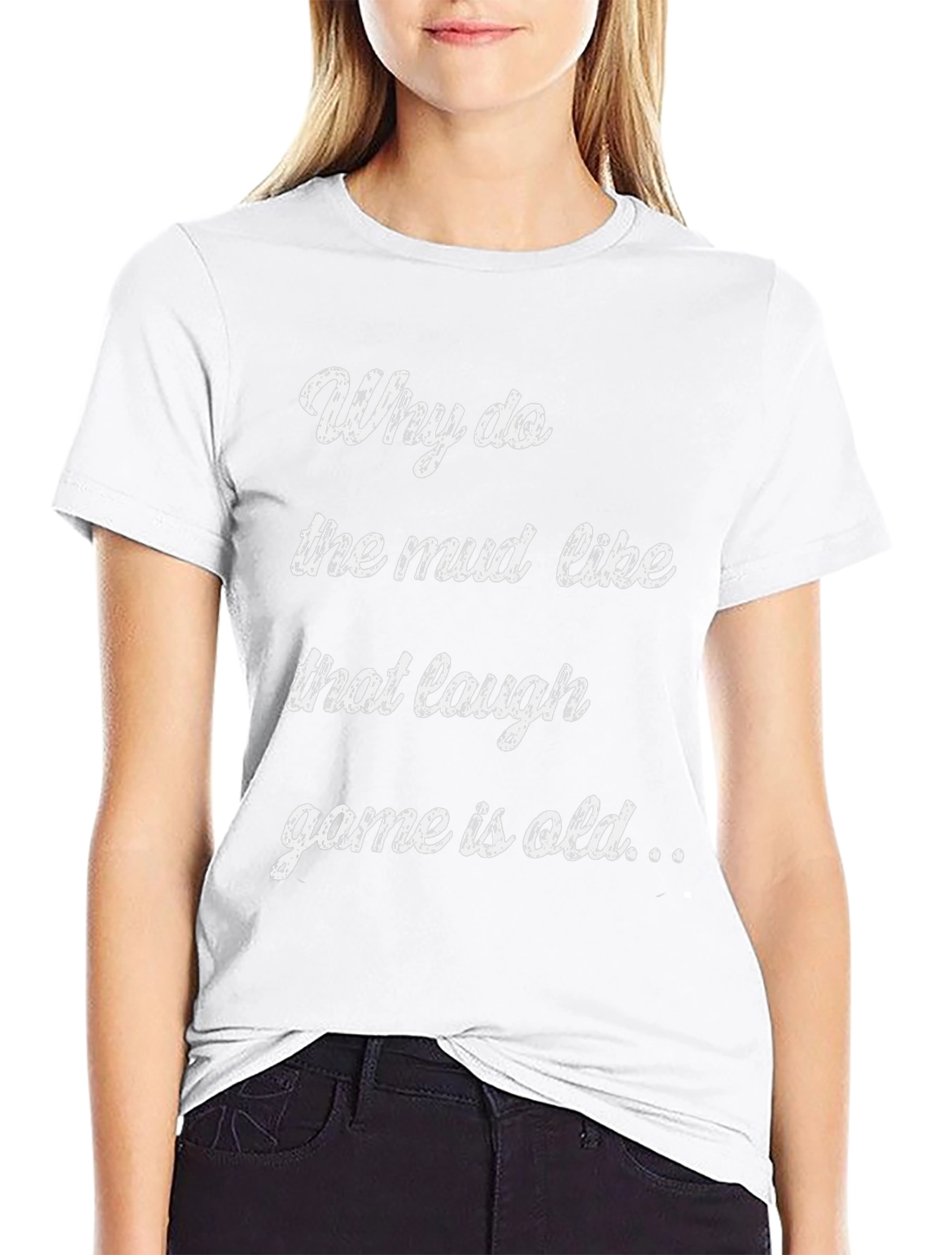 Humorous Slogan Black Cotton T-Shirt