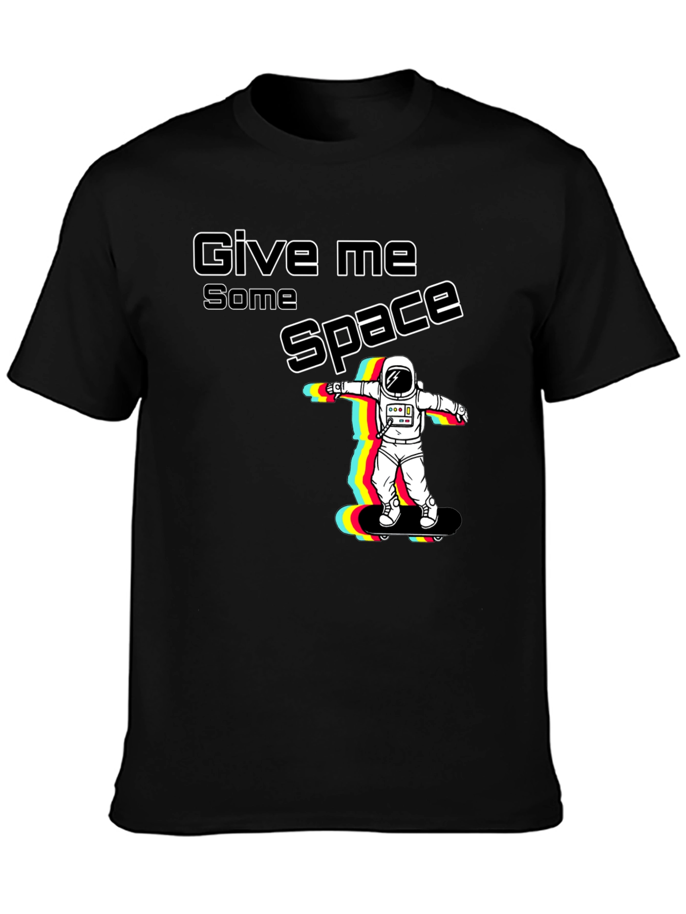 Give Me Space Astronaut Skateboard Graphic T-Shirt