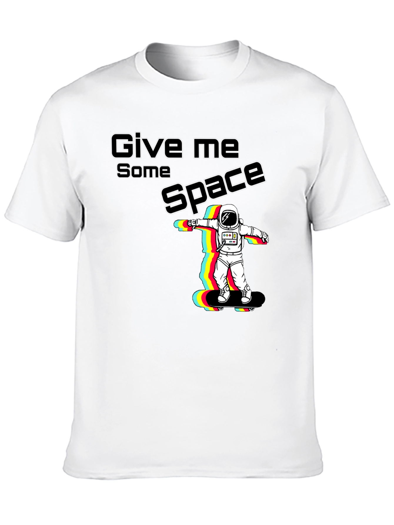 Give Me Space Astronaut Skateboard Graphic T-Shirt
