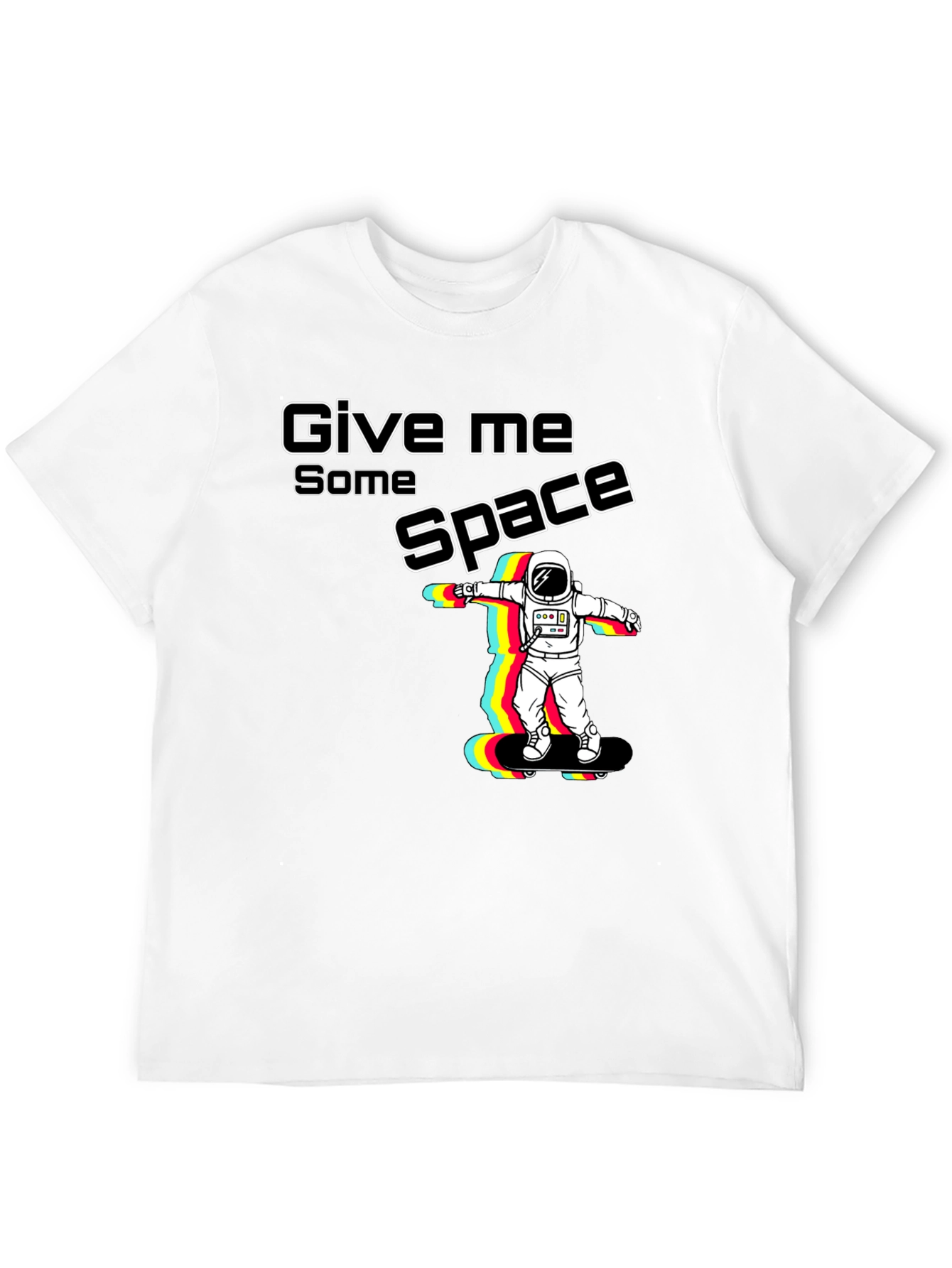 Give Me Space Astronaut Skateboard Graphic T-Shirt