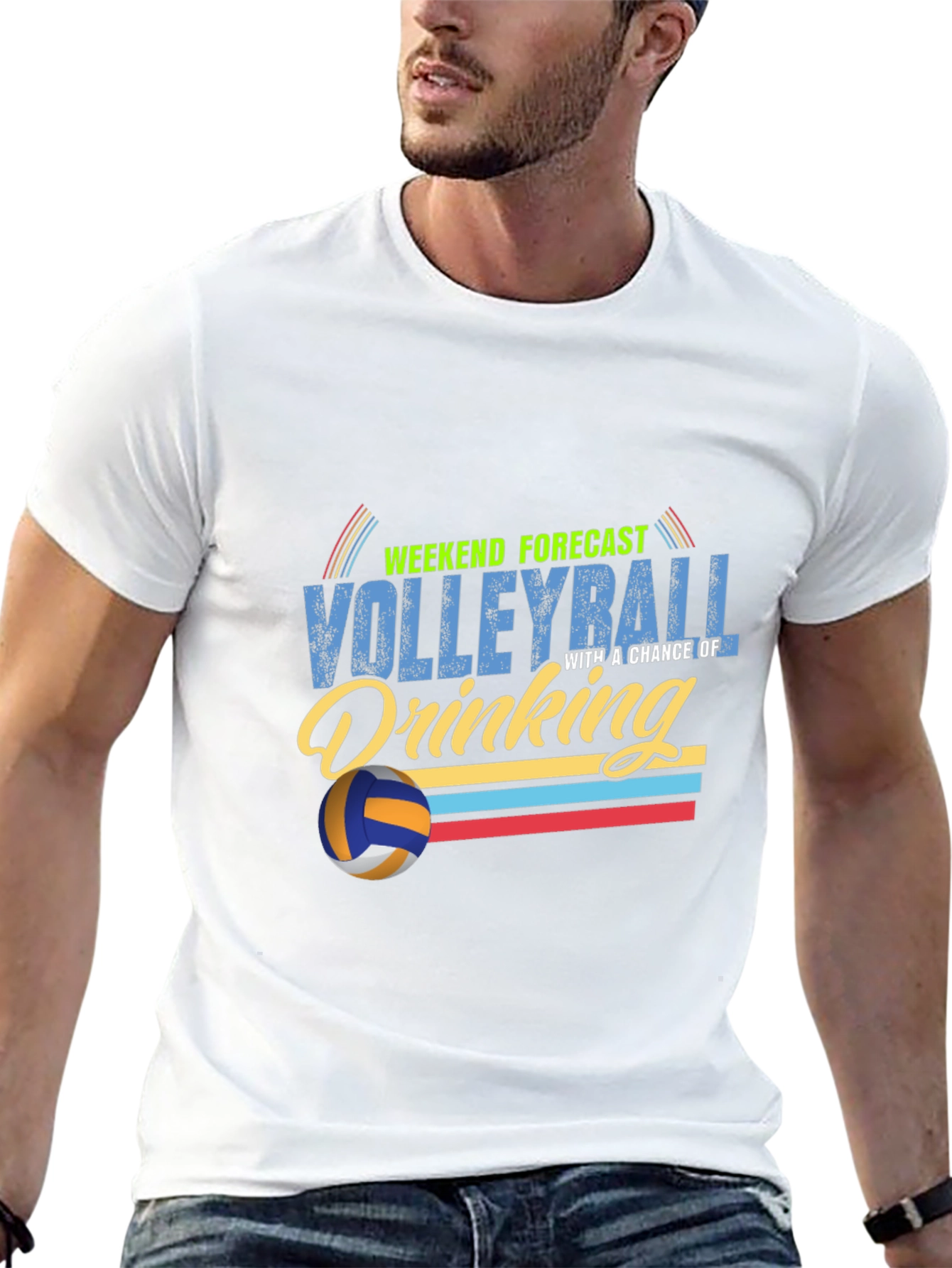 Volleyball & Drinking Weekend Forecast T-Shirt