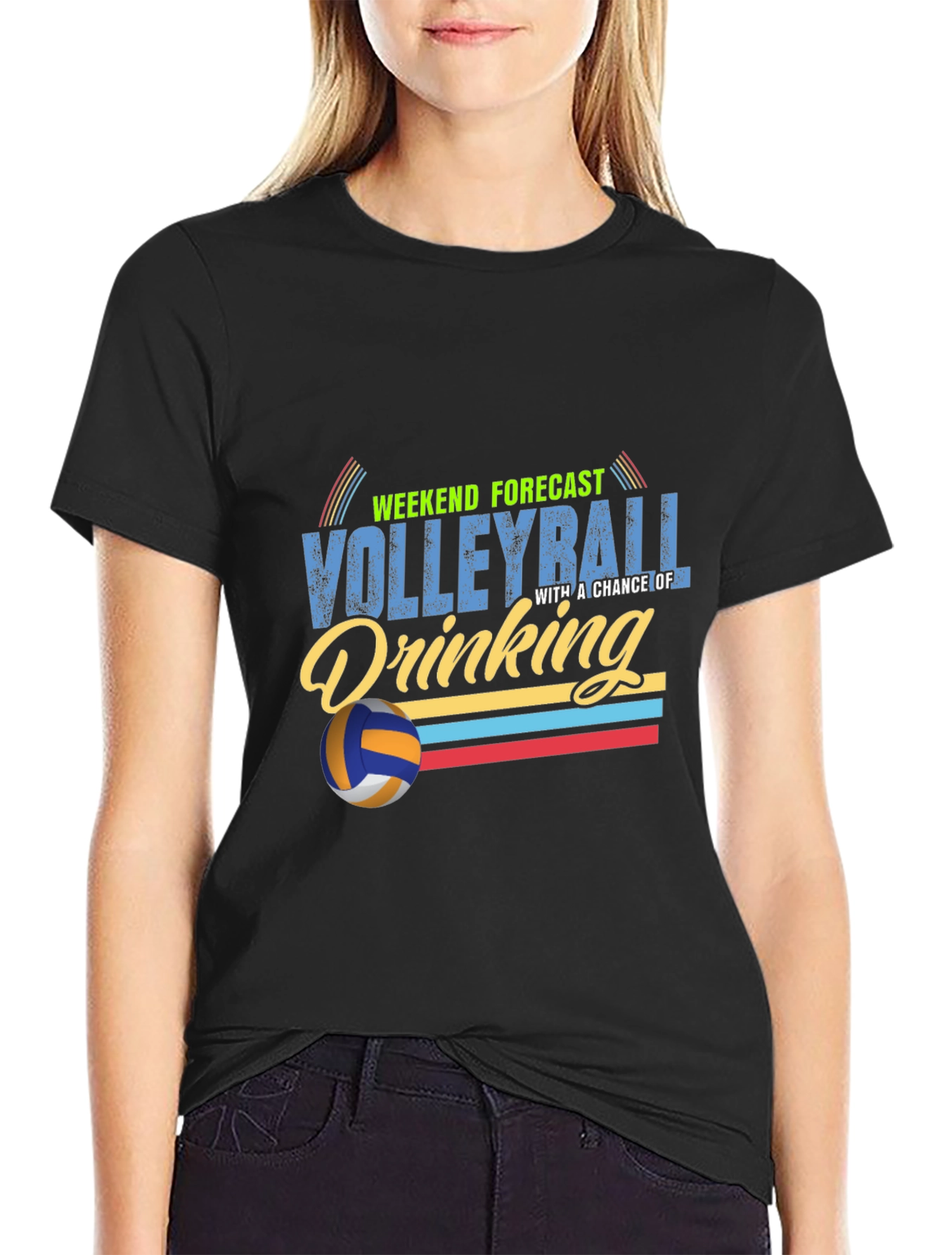 Volleyball & Drinking Weekend Forecast T-Shirt