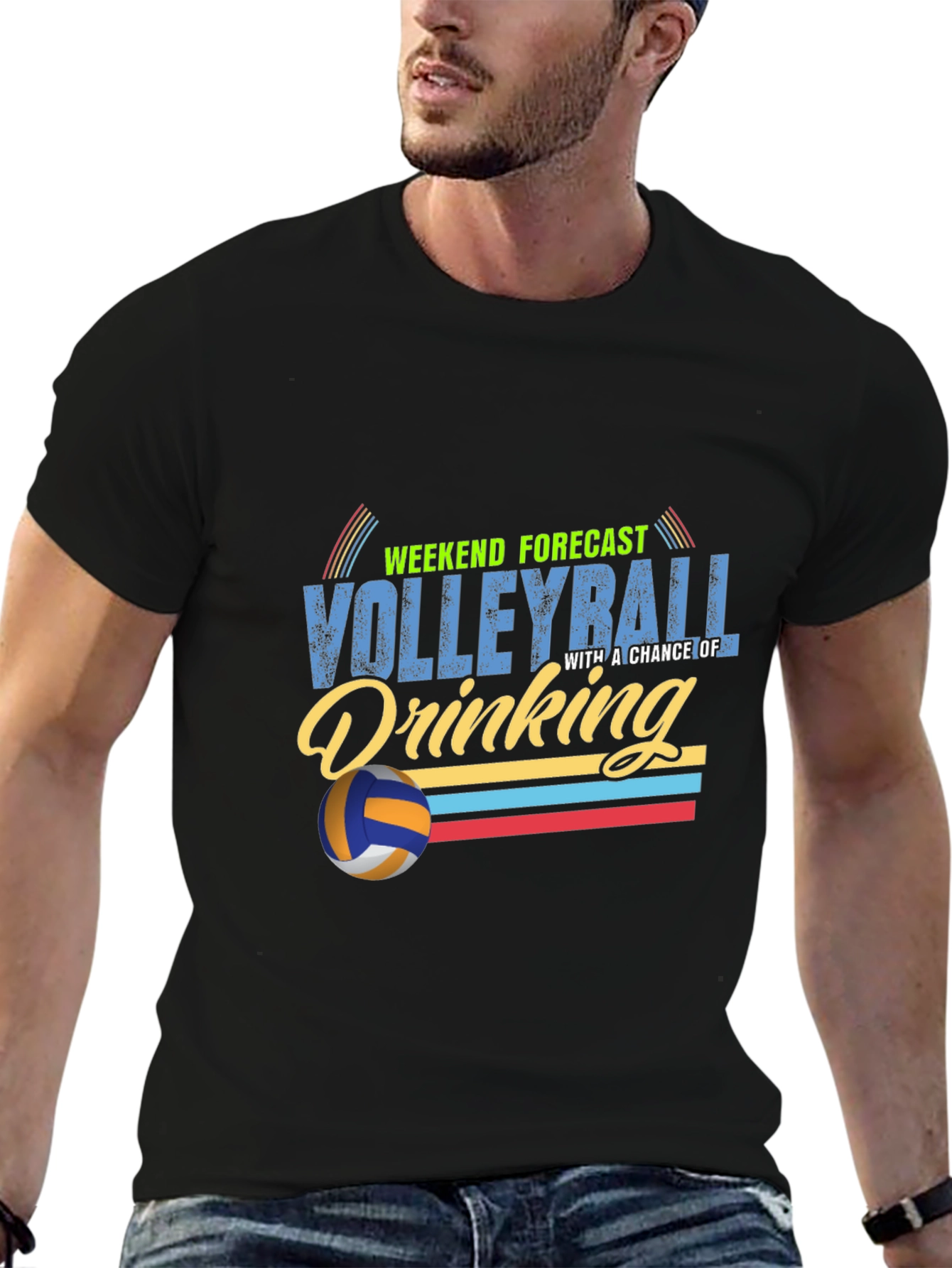 Volleyball & Drinking Weekend Forecast T-Shirt