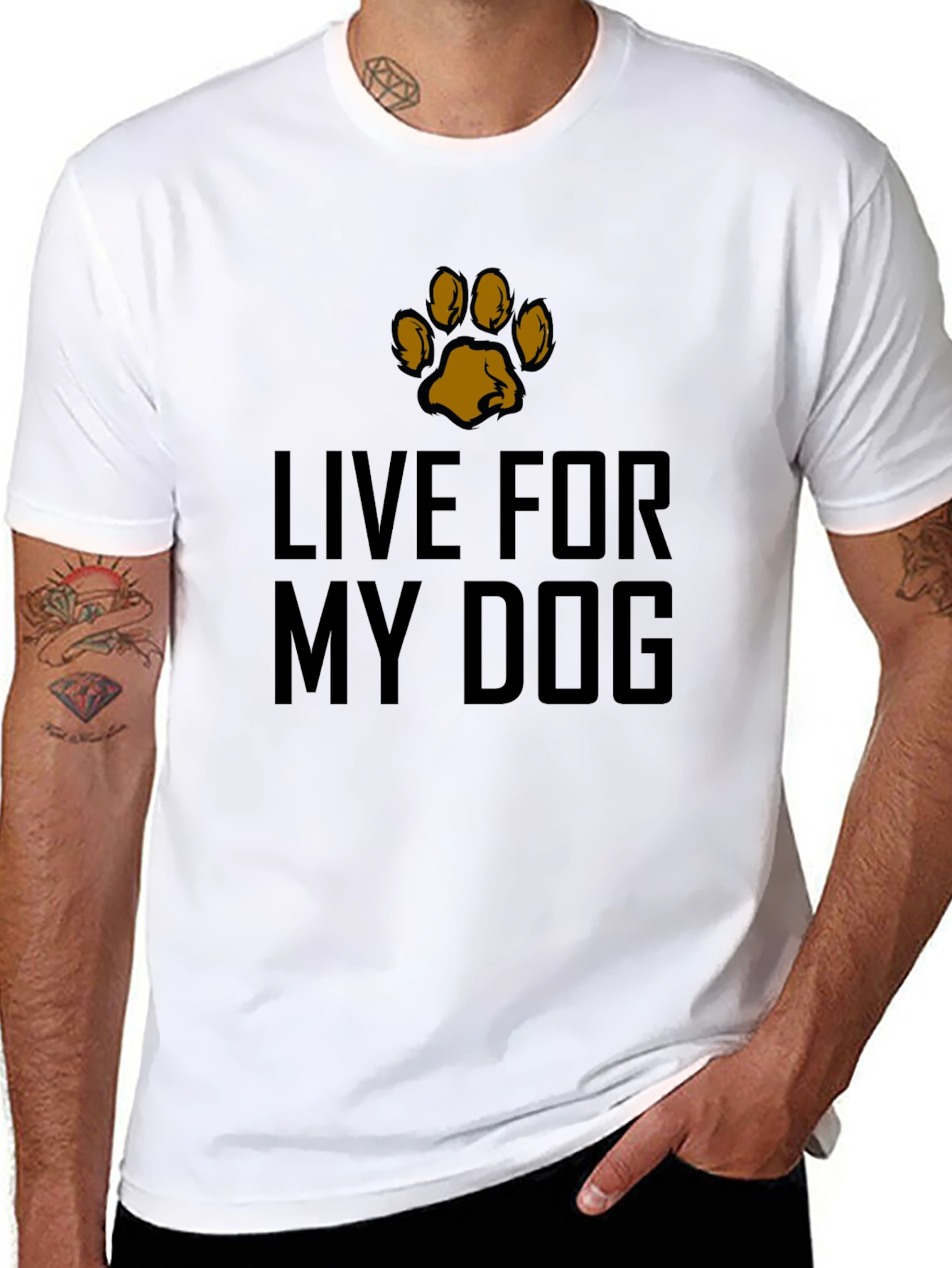 Live For My Dog Black Graphic Tee